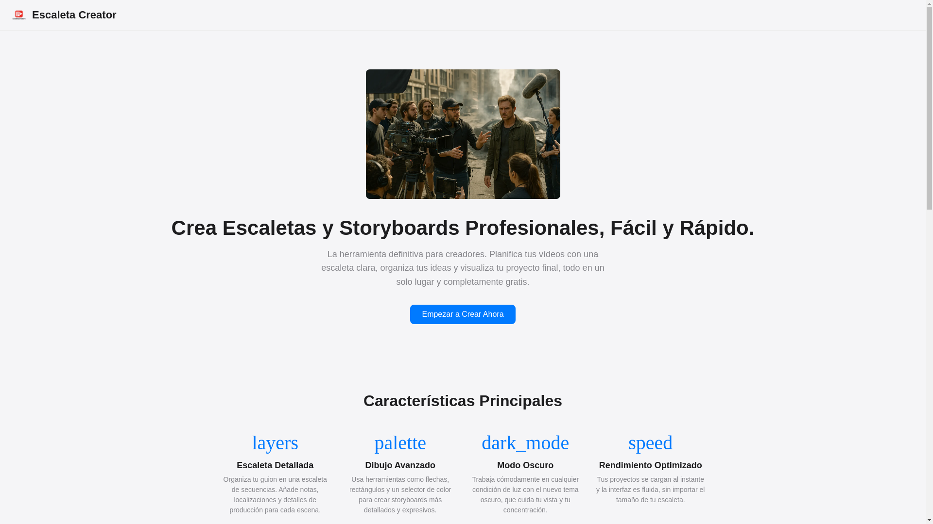 website screenshot of https://escaletas.es/