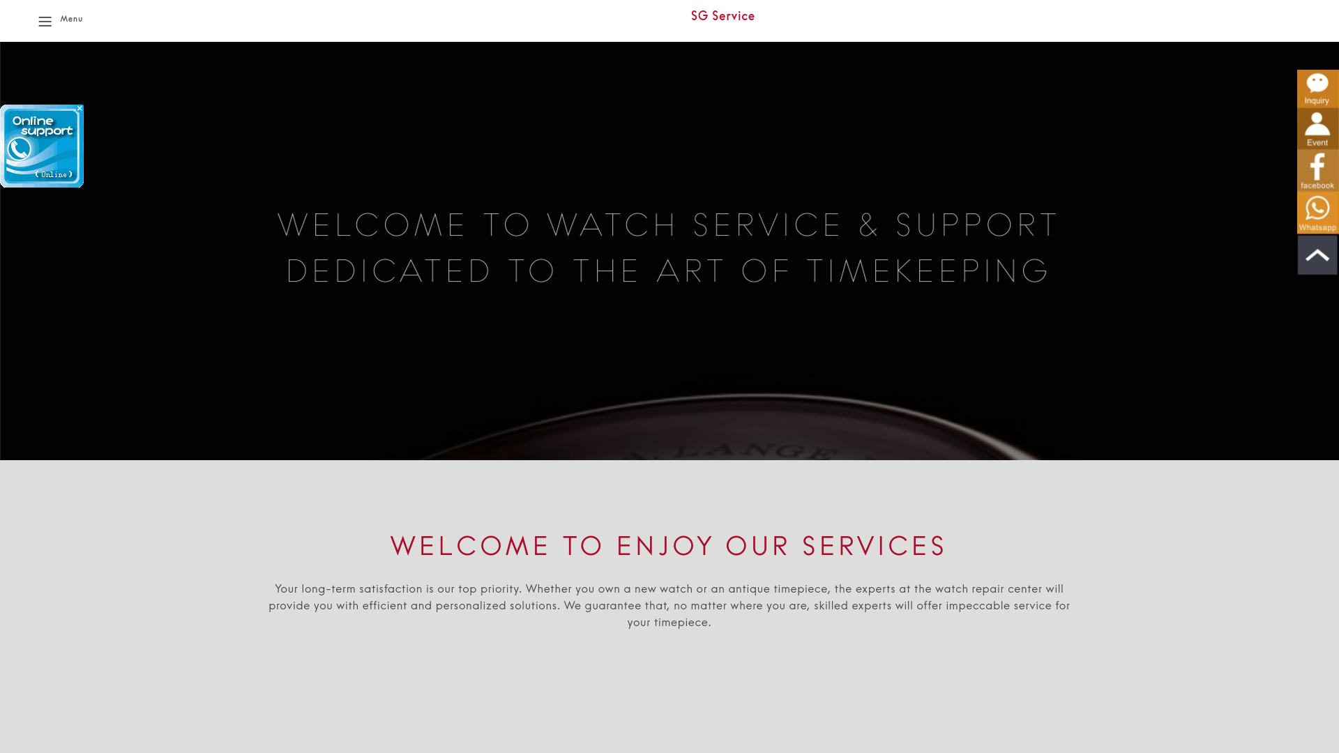 website screenshot of https://sg-watchcenter.com