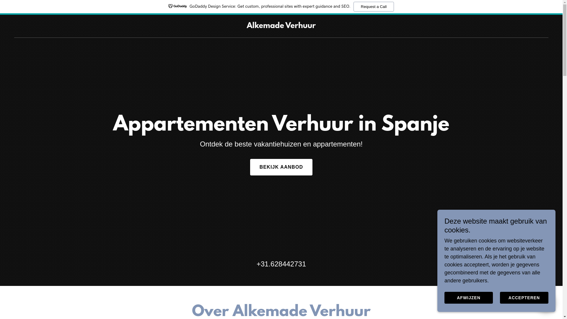 website screenshot of https://alkemadeverhuur.nl/