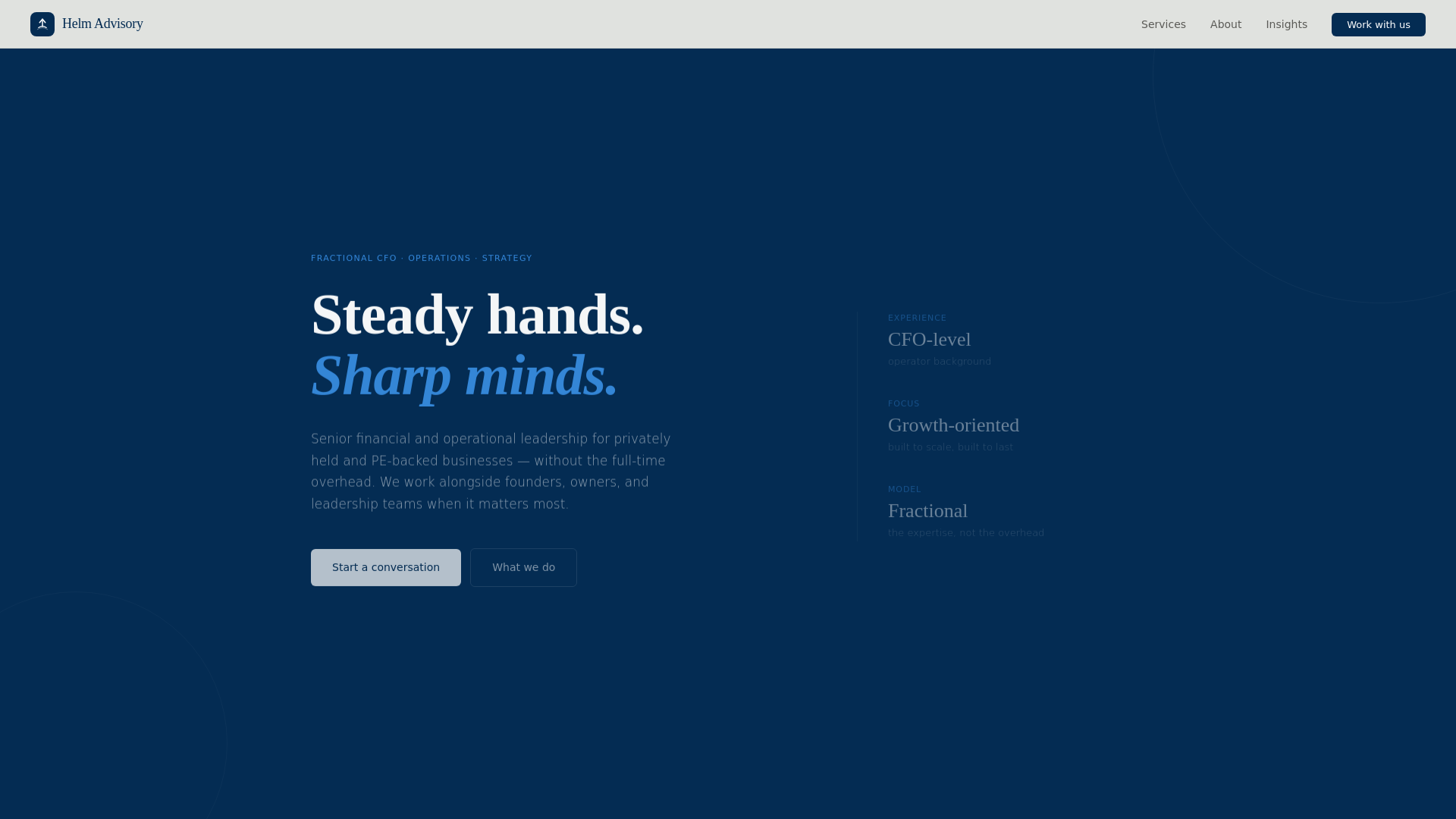 website screenshot of https://helmadvisory.xyz/