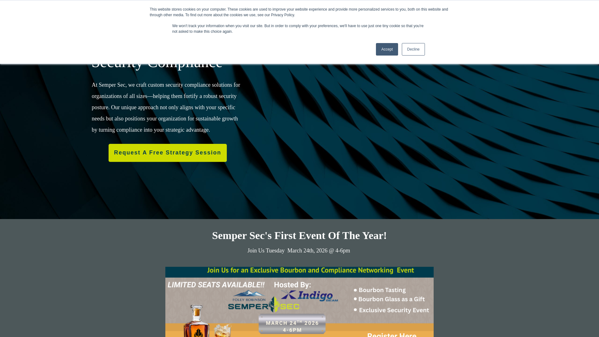 website screenshot of https://sempersec.com/