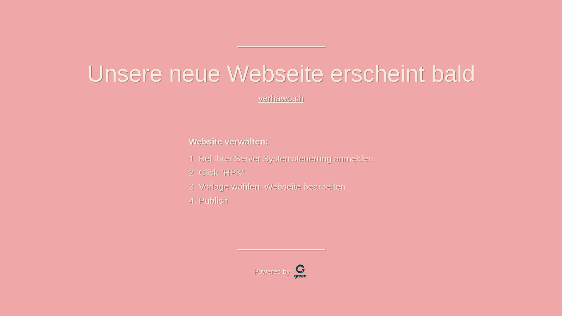 website screenshot of https://verhawo.ch/