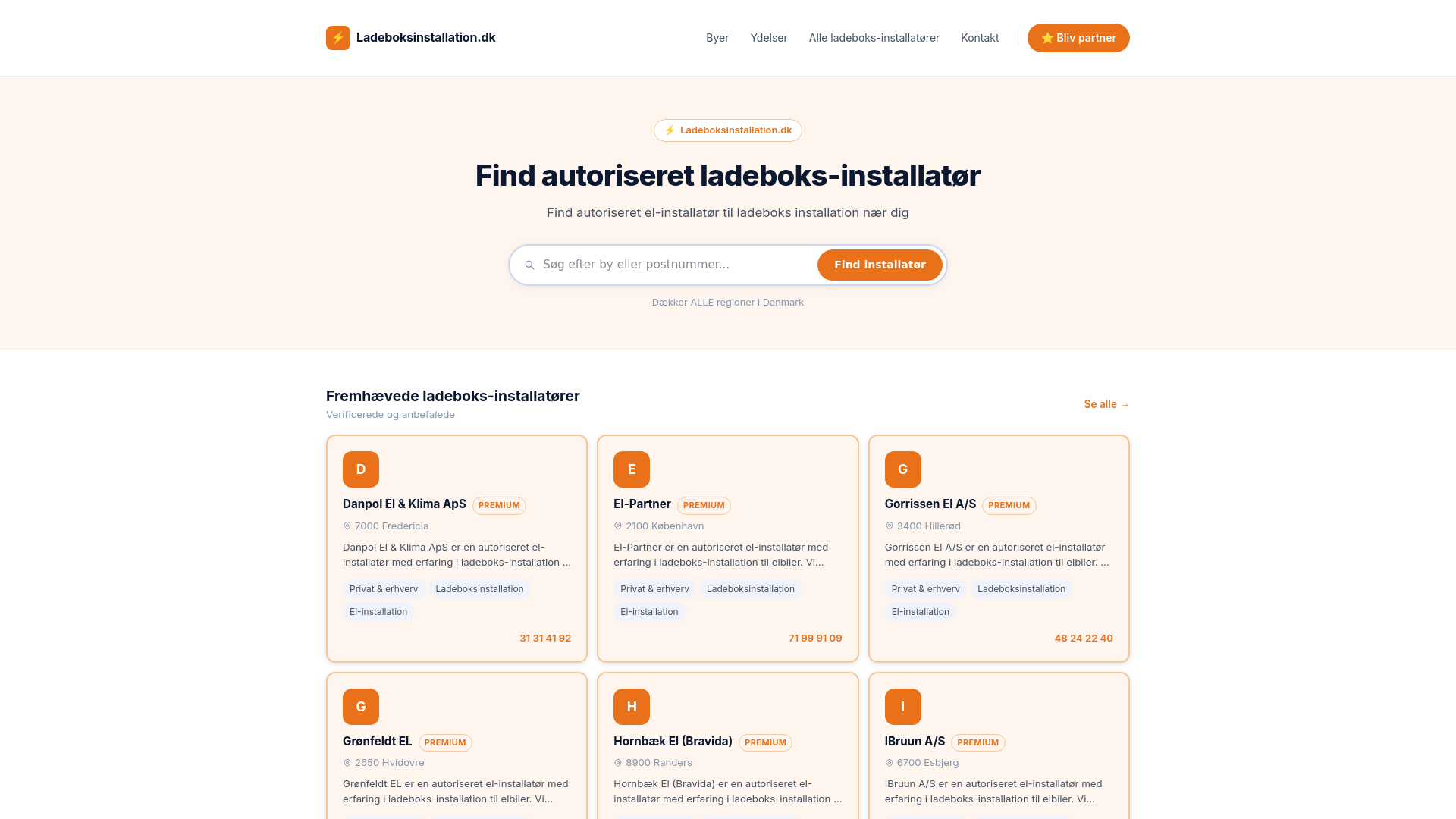 website screenshot of https://ladeboksinstallation.dk/