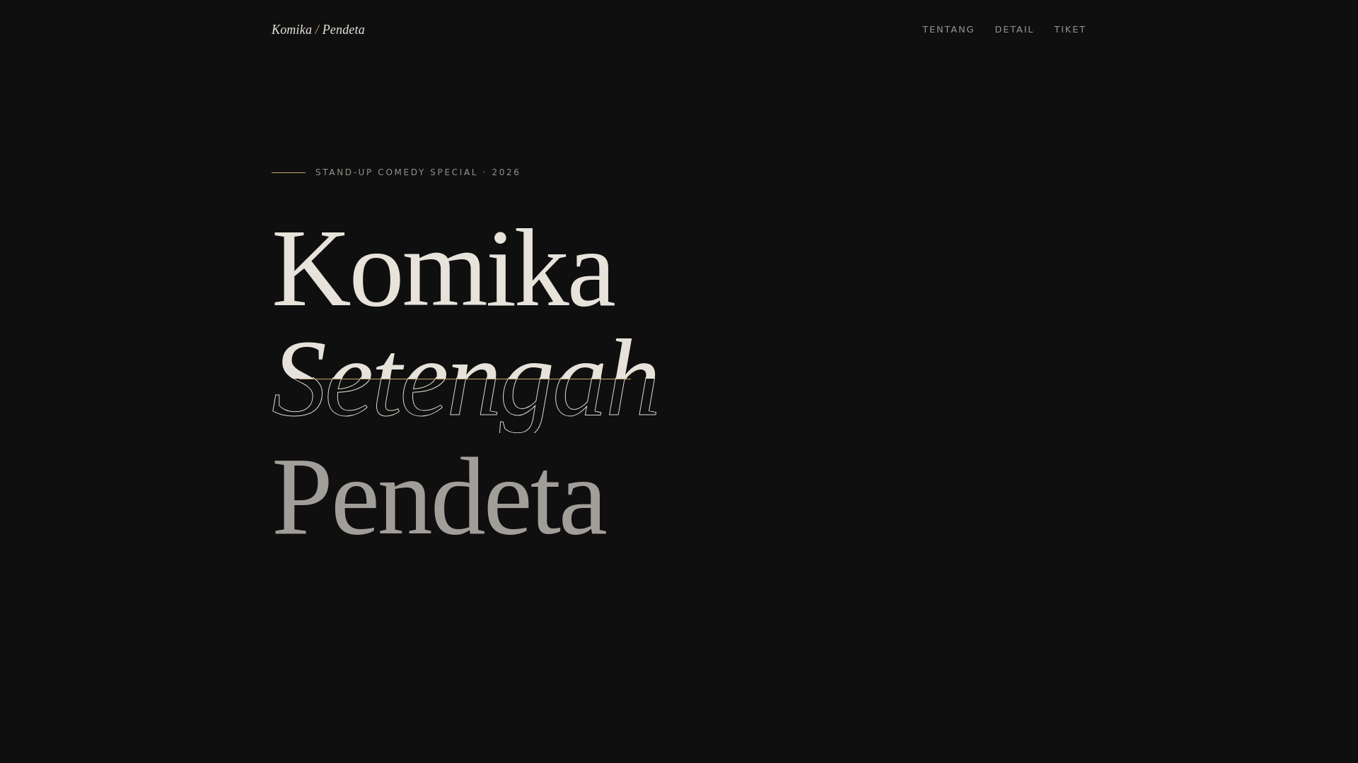 website screenshot of https://komikasetengahpendeta.pages.dev/
