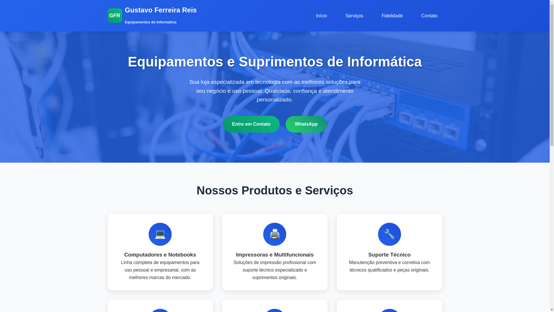 website screenshot of https://gustavoferreirareis.sbs/