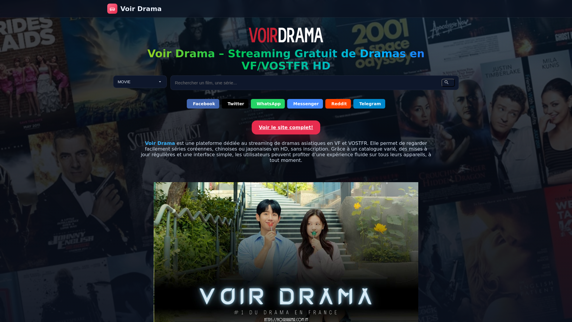 website screenshot of https://voirdrama-w2s.pages.dev/