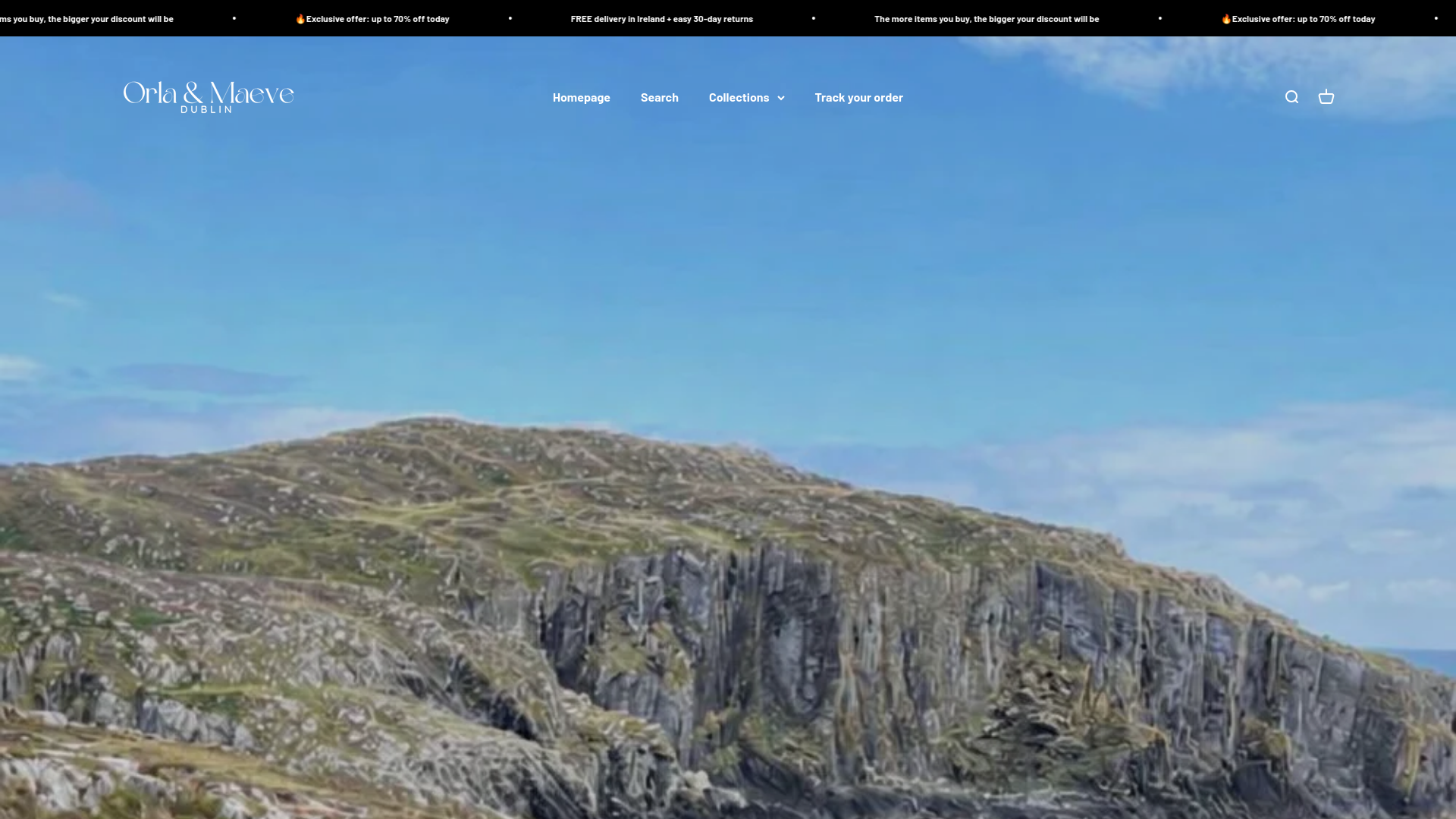 website screenshot of https://orlamaevedublin.com/