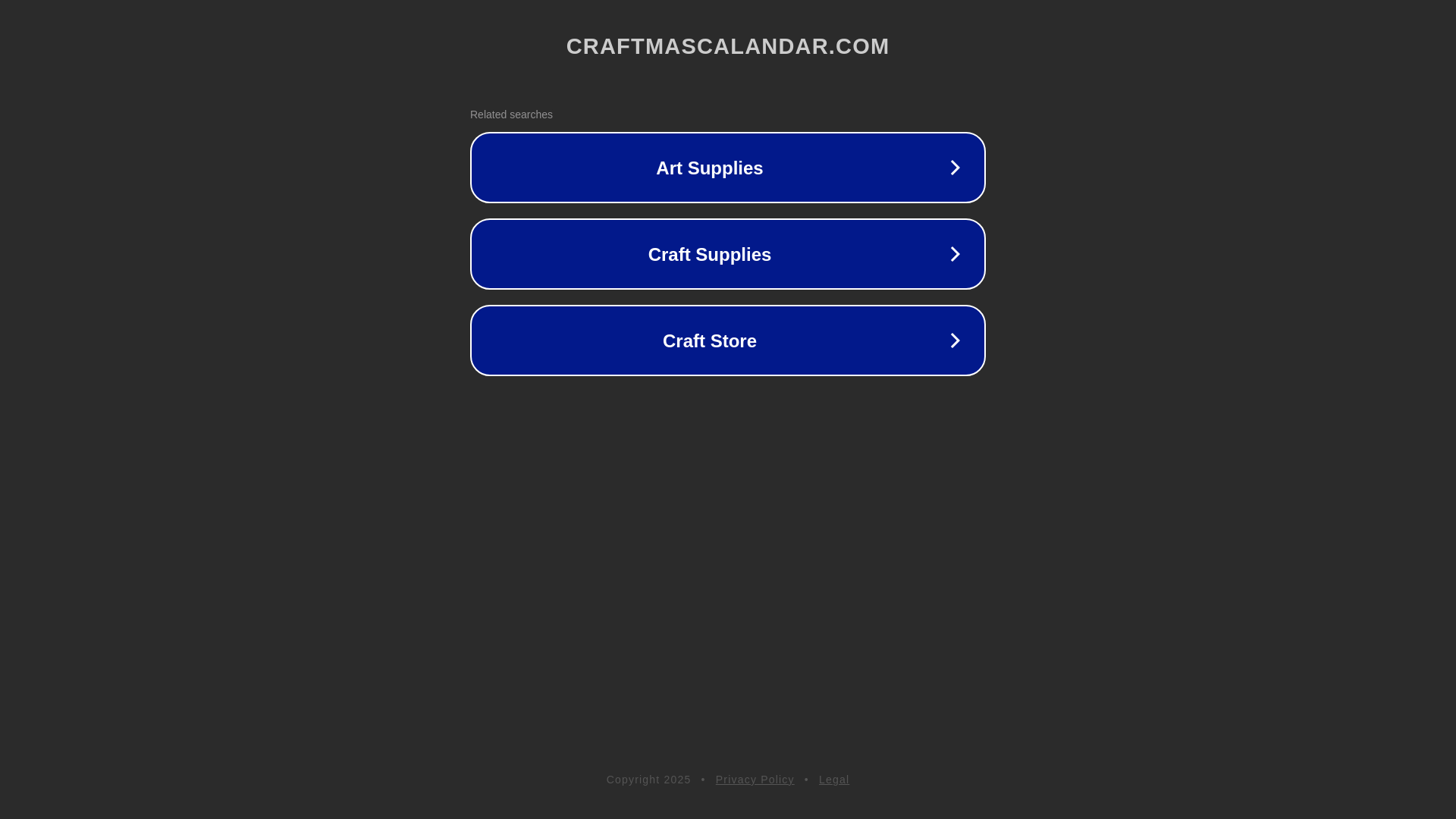 website screenshot of https://craftmascalandar.com/