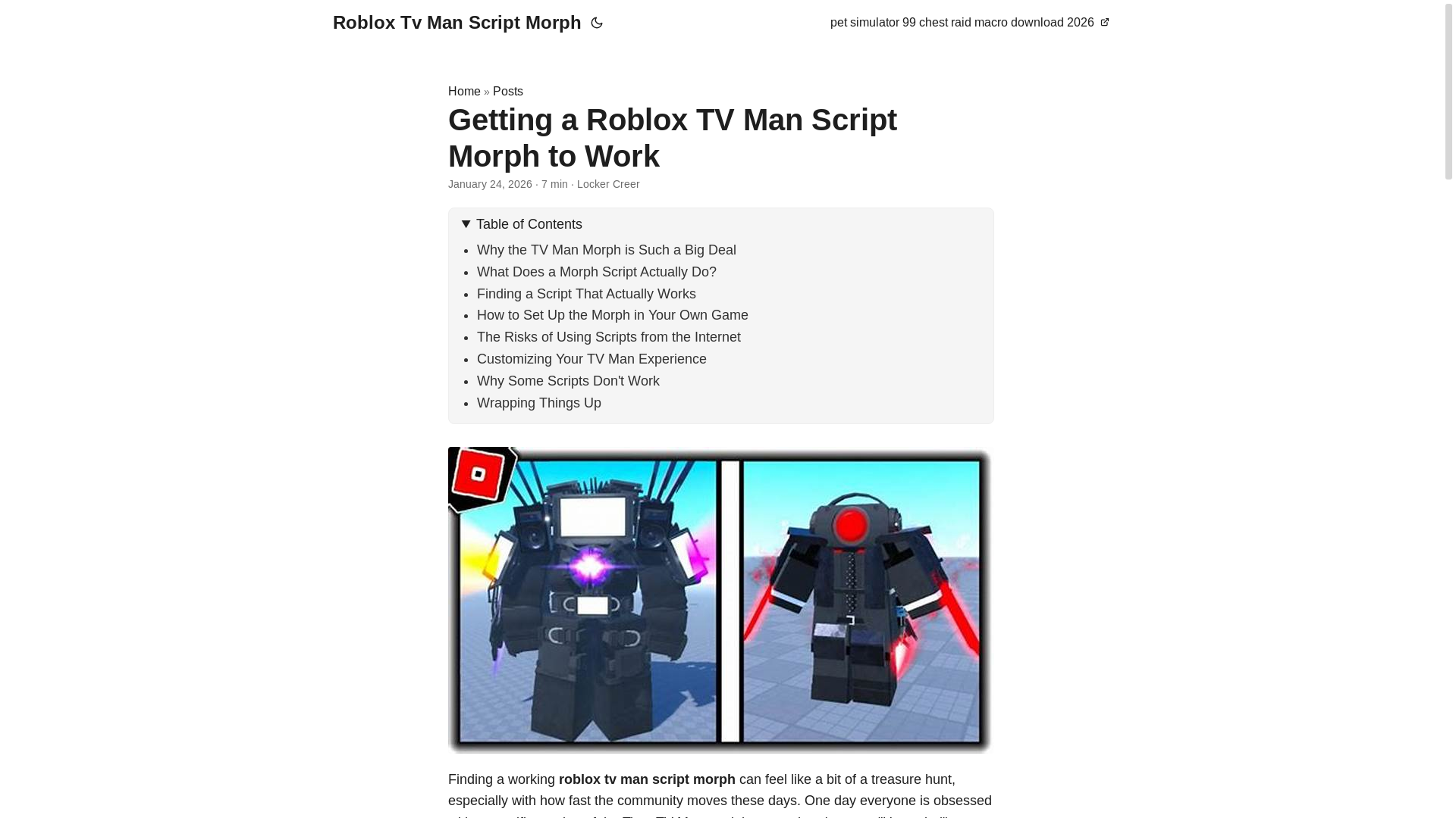 website screenshot of https://roblox-tv-man-script-morph.pages.dev/