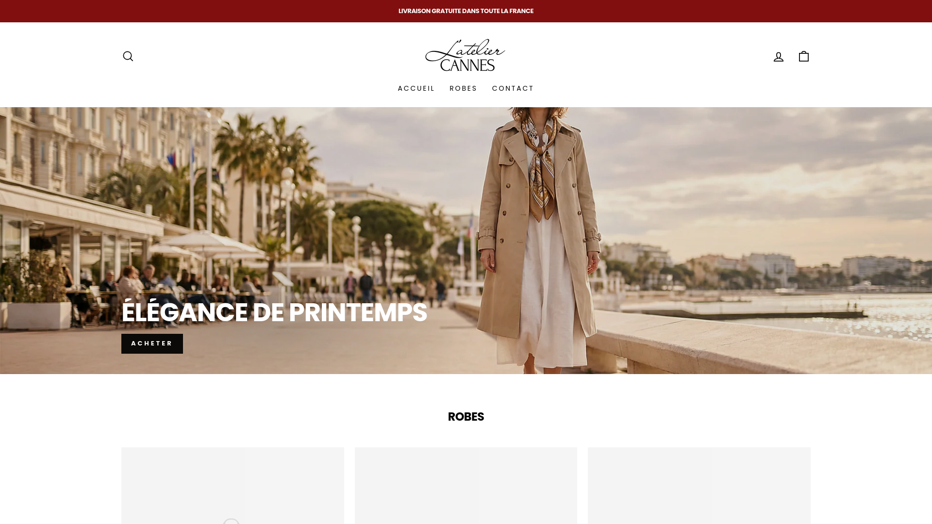 website screenshot of https://latelier-cannes.fr/