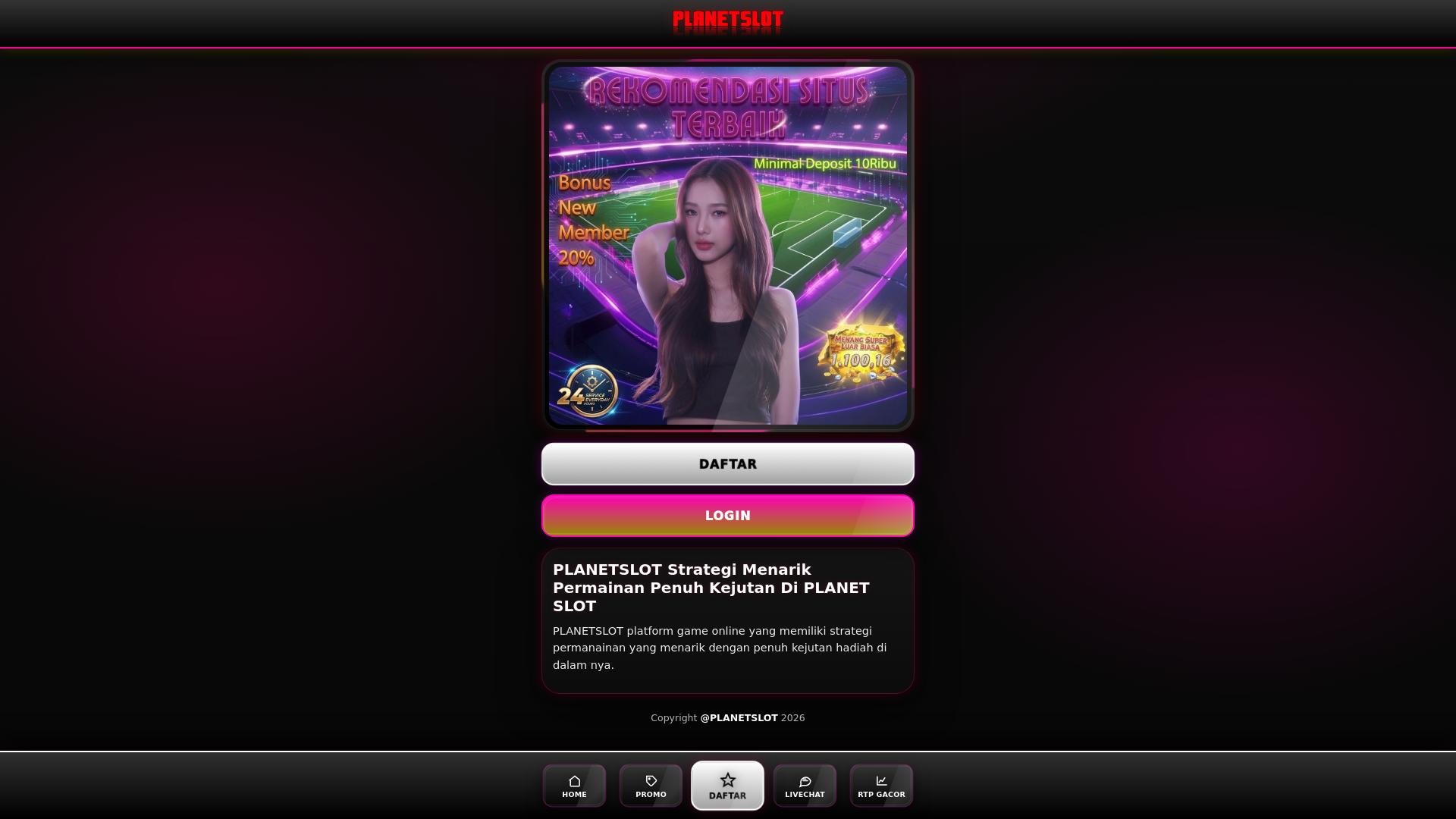 website screenshot of https://playtoplanetslot.pages.dev/