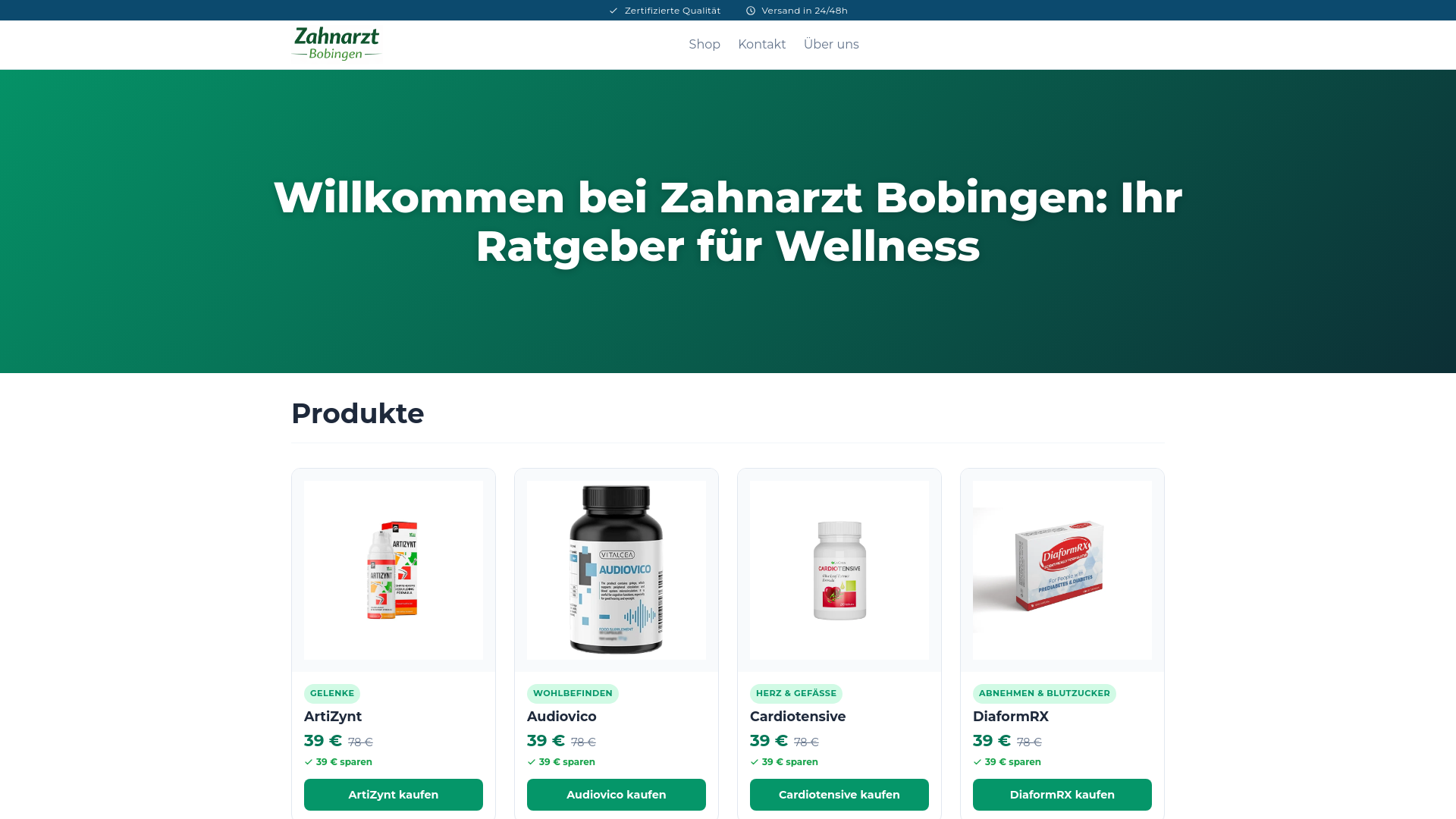 website screenshot of https://zahnarzt-bobingen-eu.pages.dev/