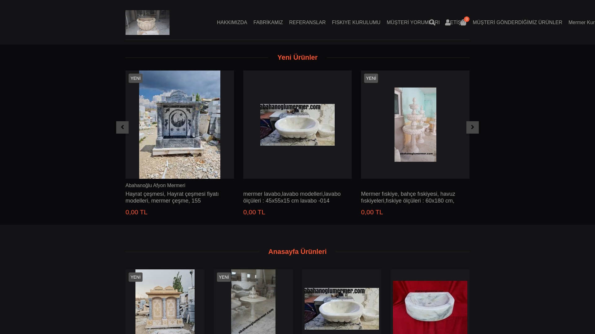 website screenshot of https://hayratcesmekurnafiskiye.com/