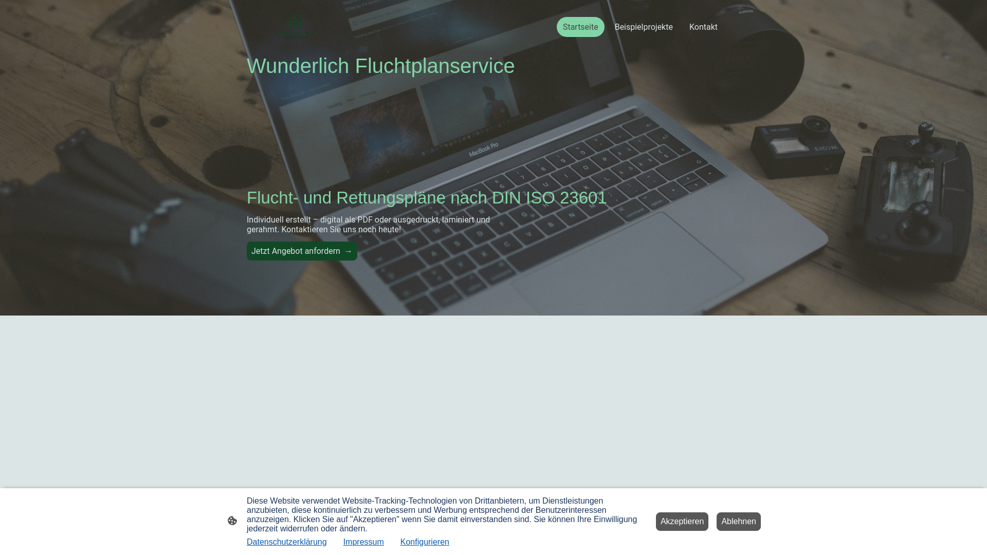 website screenshot of https://fluchtplanwunderlich.de/