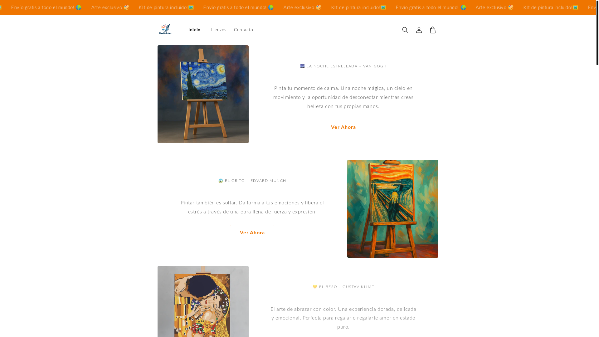website screenshot of https://pixelpaintart.com/