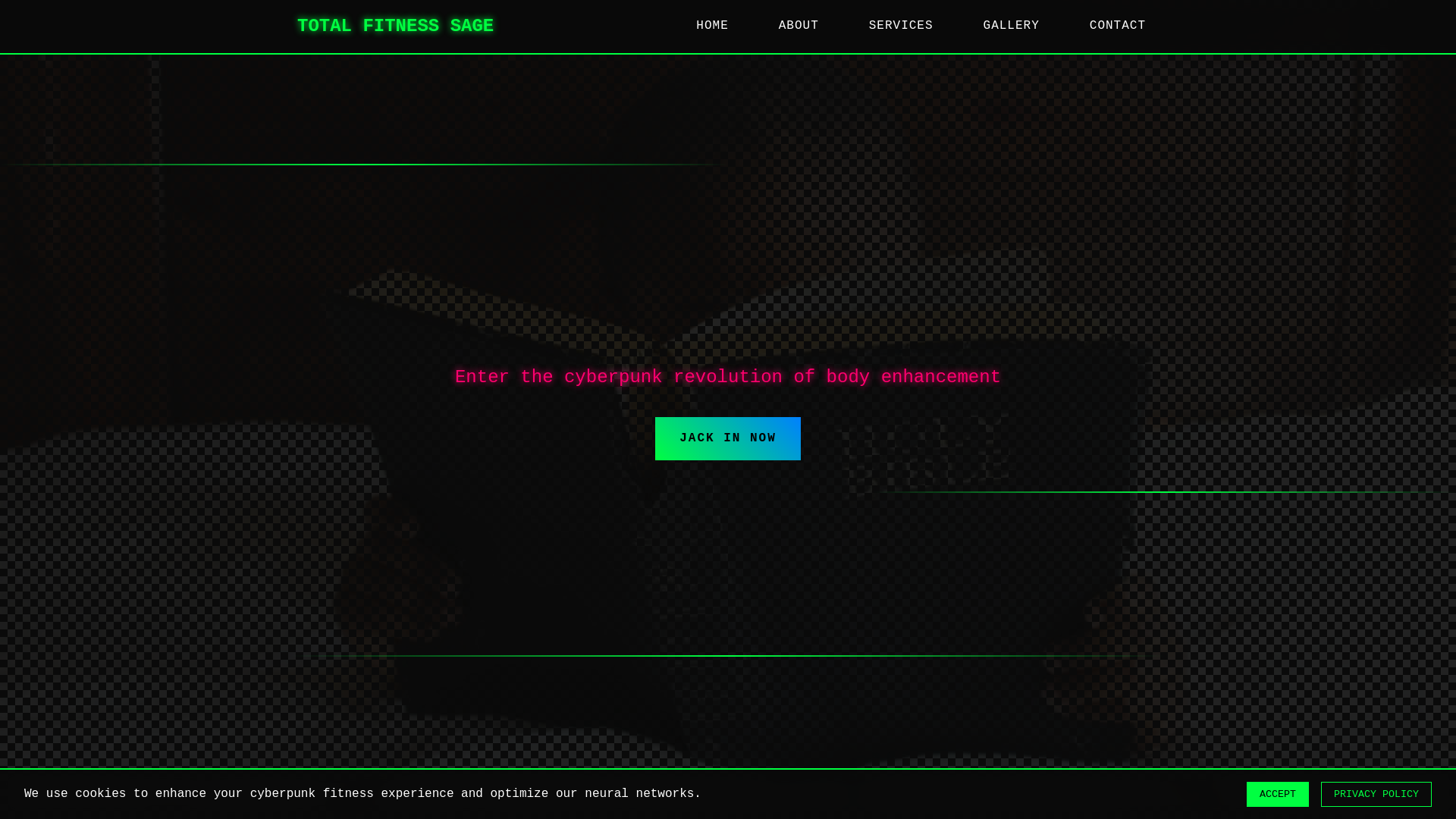 website screenshot of https://totalfitnesssage.click