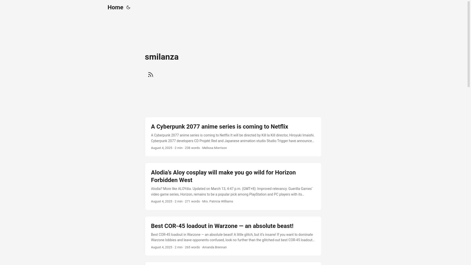 website screenshot of https://smilanza.pages.dev/