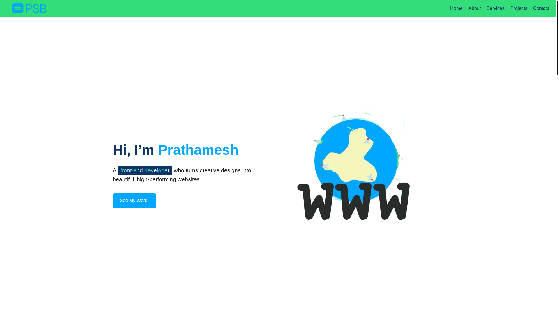 website screenshot of https://prathamesh-upwork.pages.dev/
