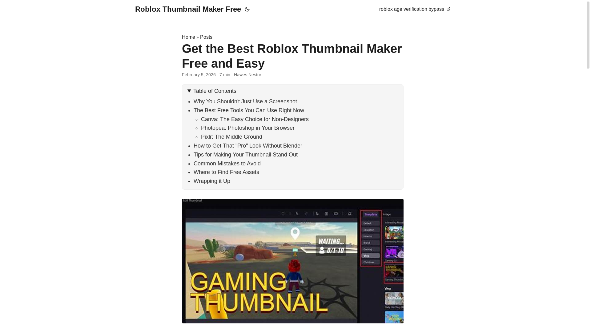 website screenshot of https://roblox-thumbnail-maker-free.pages.dev/