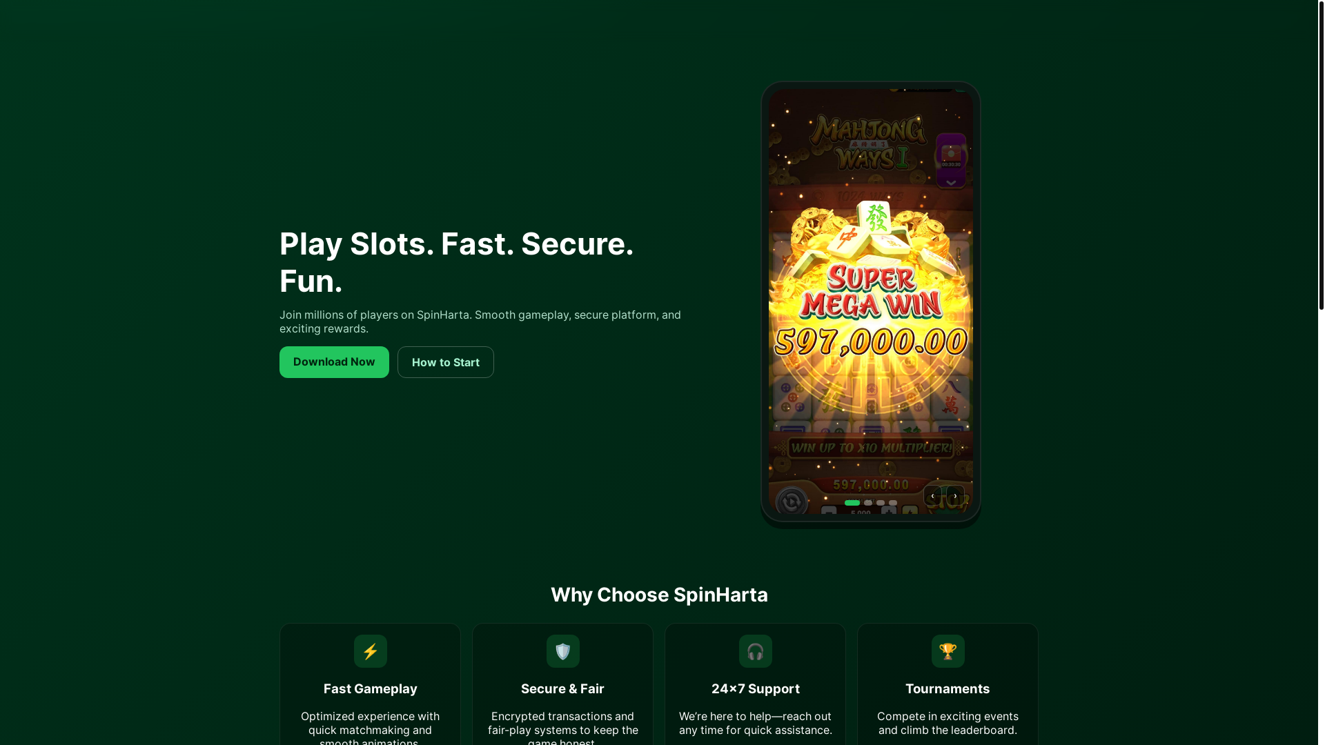 website screenshot of https://spinhartaku.com/