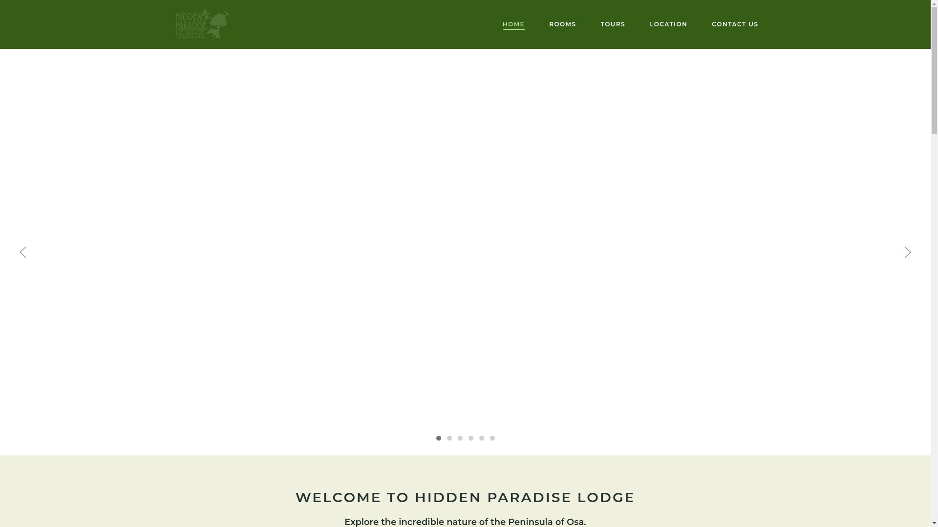 website screenshot of https://hiddenparadiselodge.com/