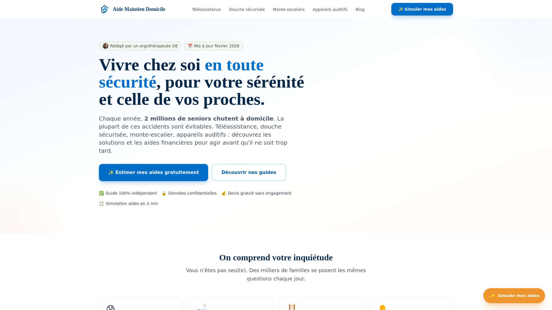 website screenshot of https://maintien-a-domicile.pages.dev/