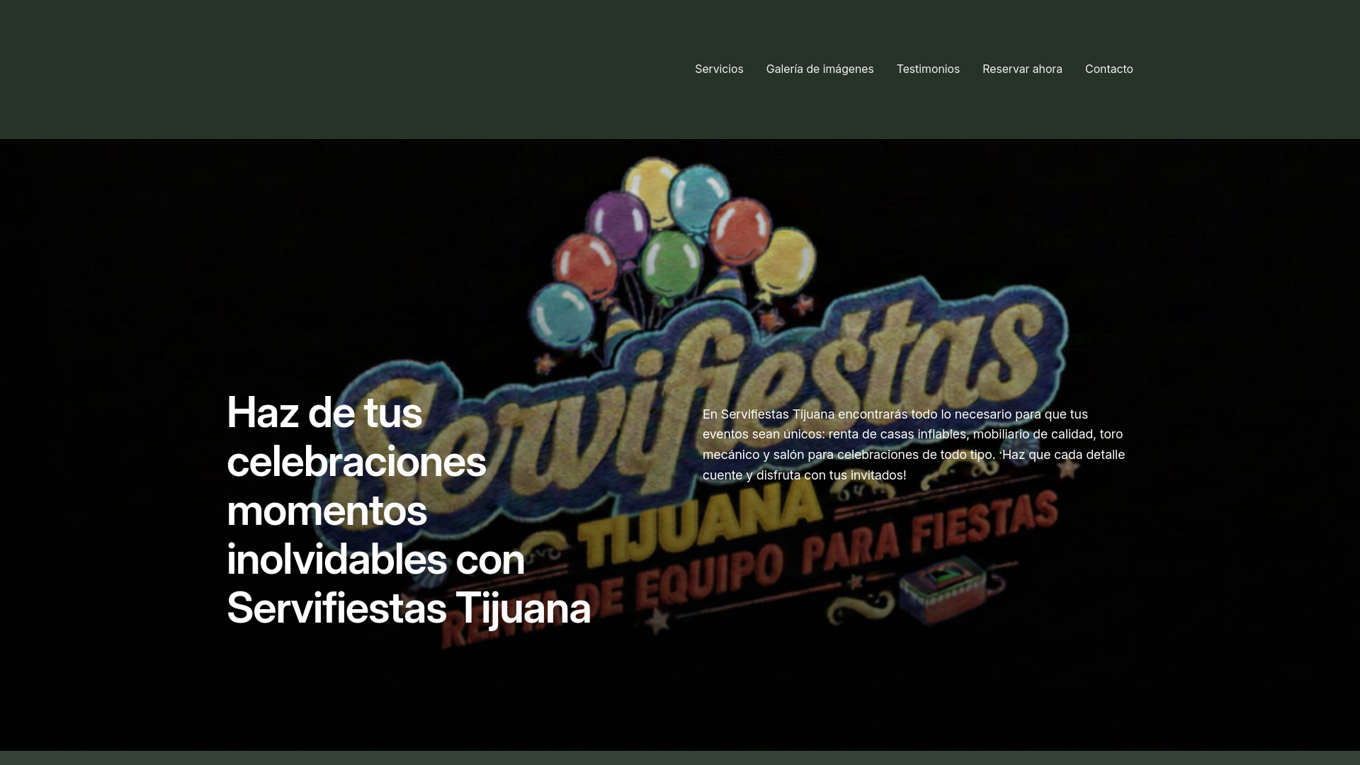 website screenshot of https://servifiestastijuana.com
