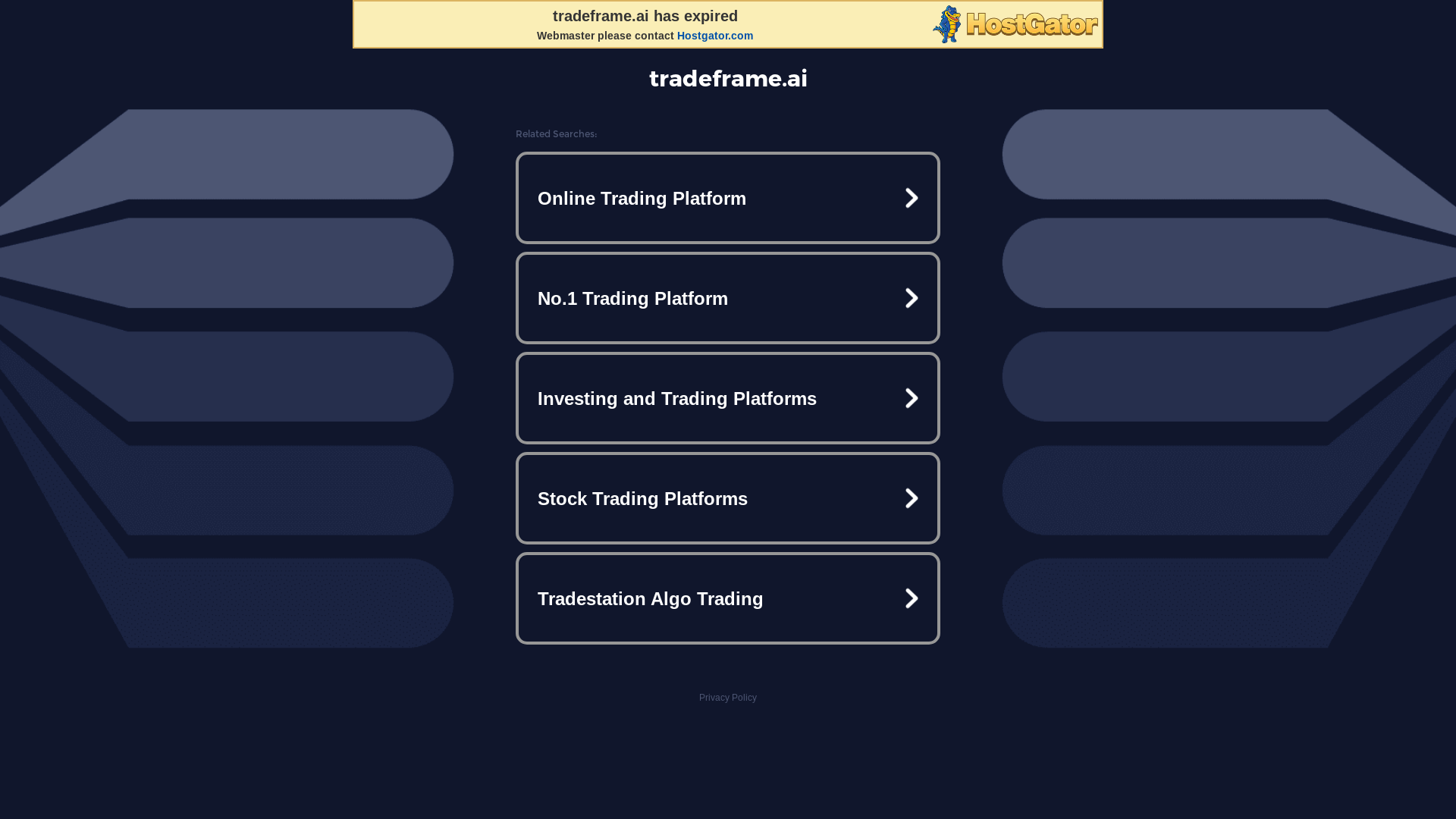 website screenshot of https://tradeframe.ai/