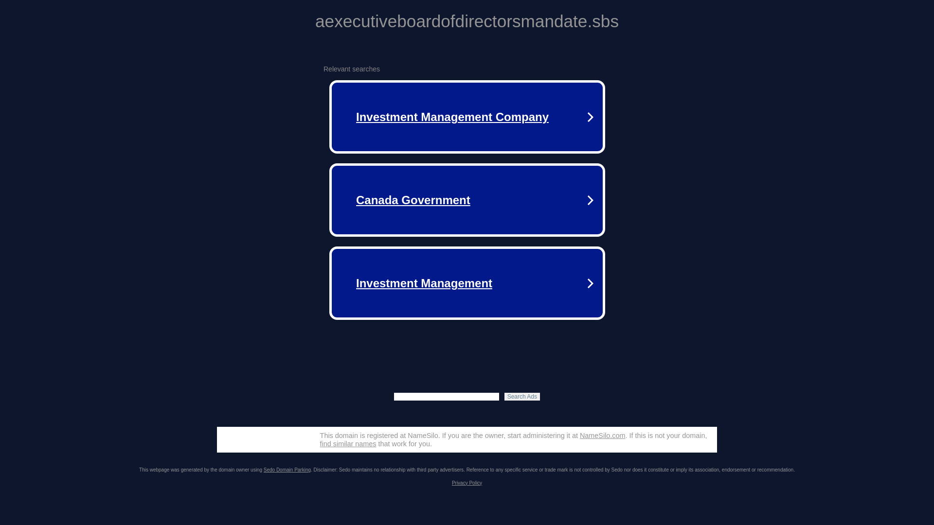 website screenshot of https://aexecutiveboardofdirectorsmandate.sbs/