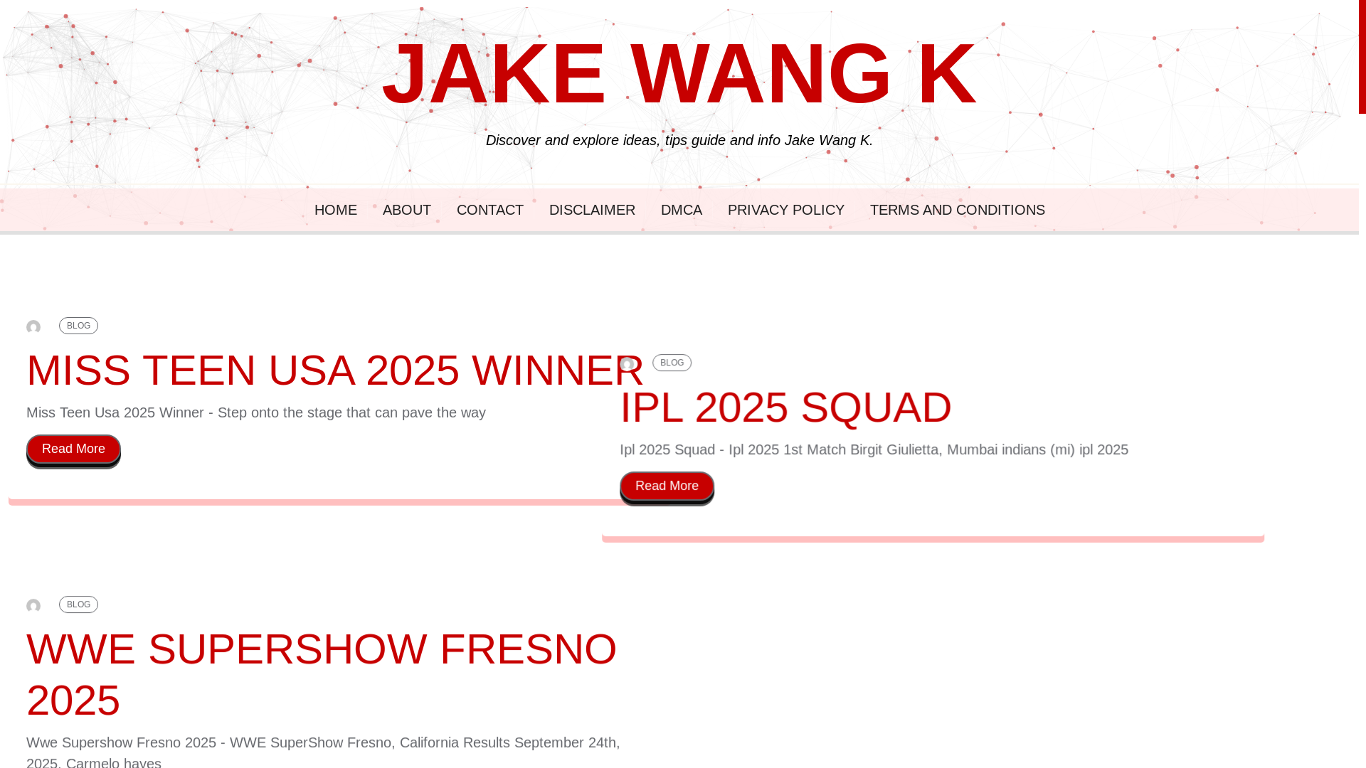 website screenshot of https://jakewangk.pages.dev/