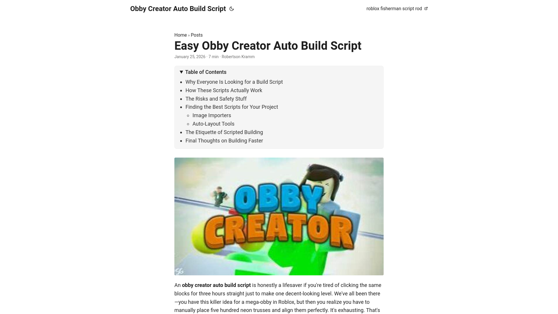 website screenshot of https://obbycreatorautobuildscript.pages.dev/