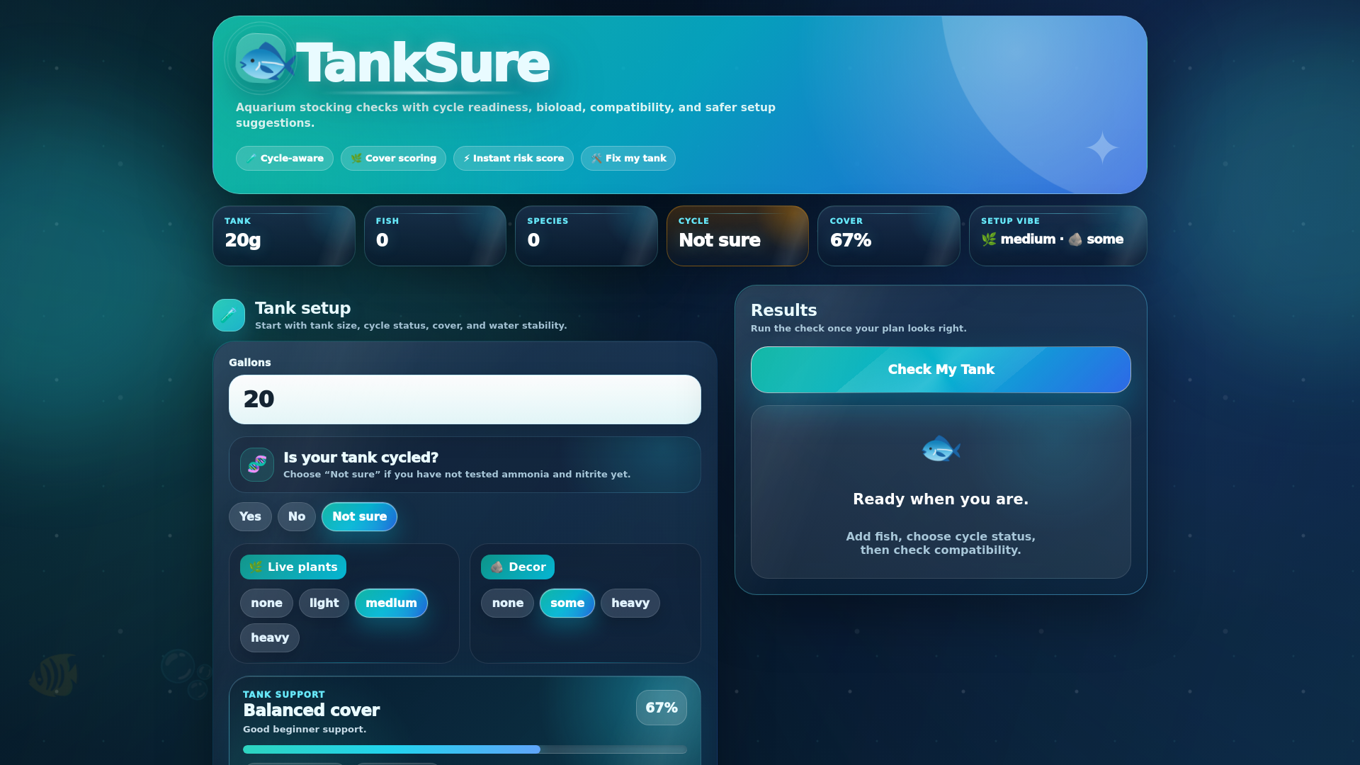 website screenshot of https://tankflare.com/