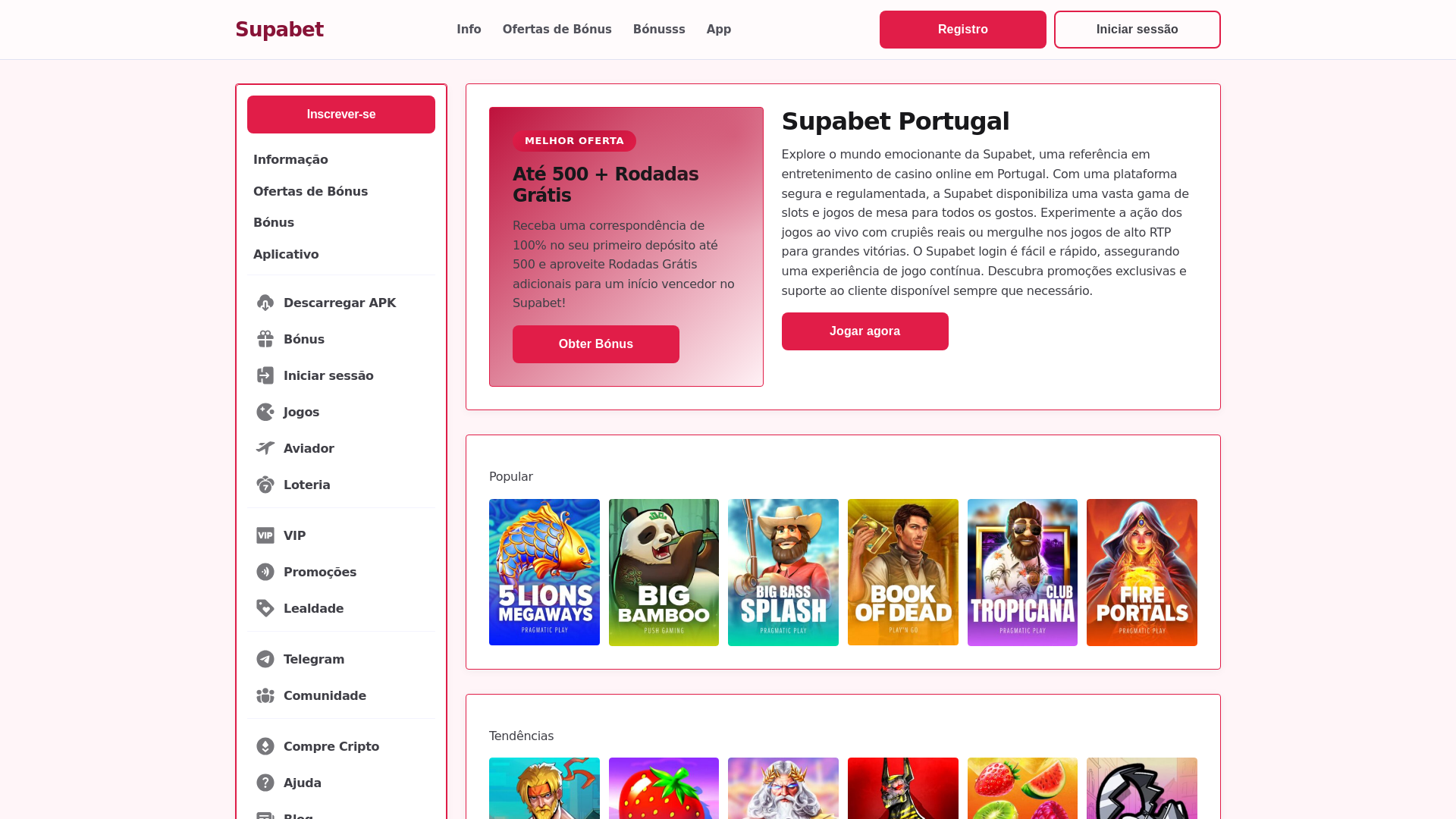 website screenshot of https://supabetportugal-net.pages.dev/