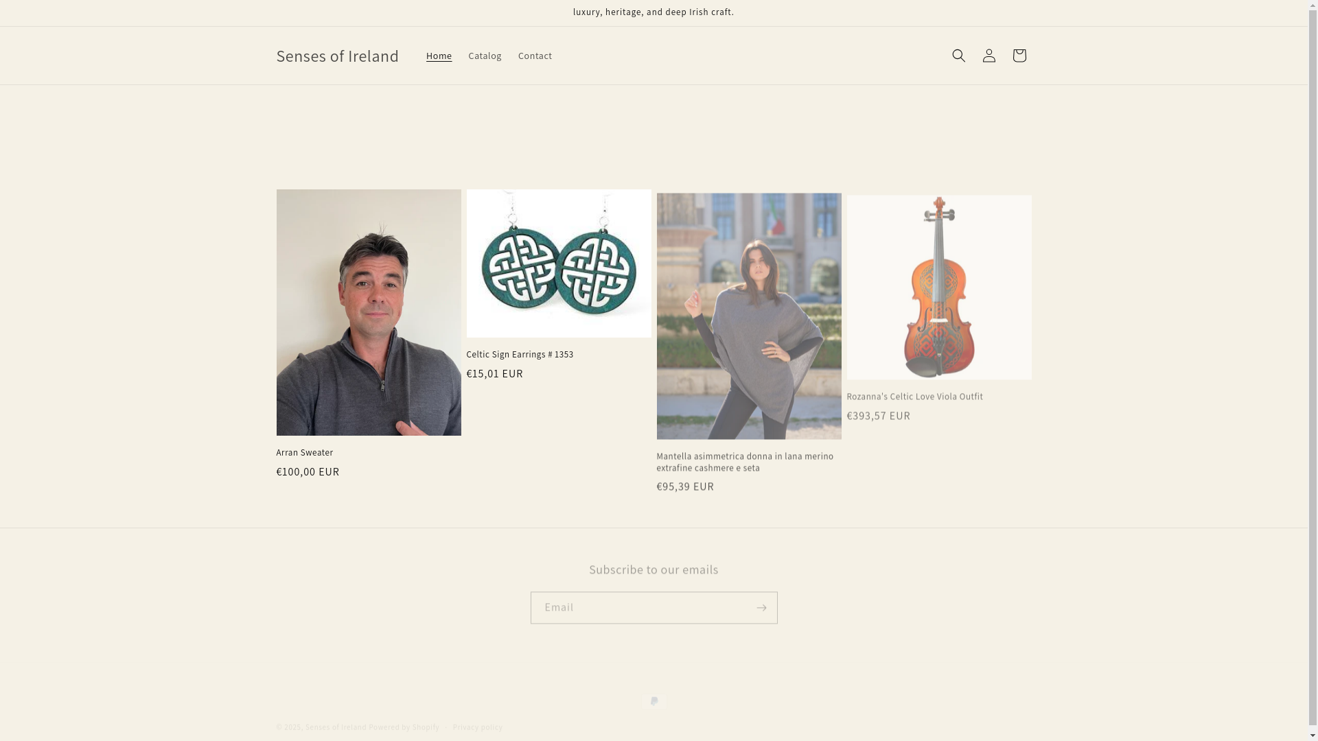 website screenshot of https://sensesofireland.com/