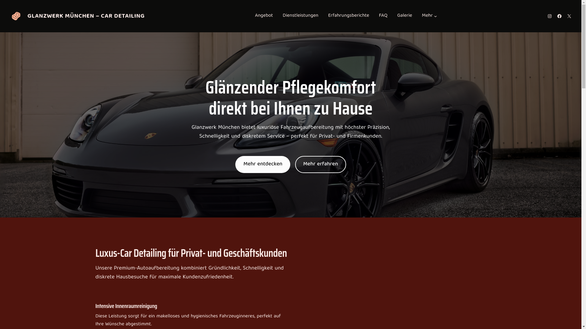 website screenshot of https://glanzwerk-muenchen.de/