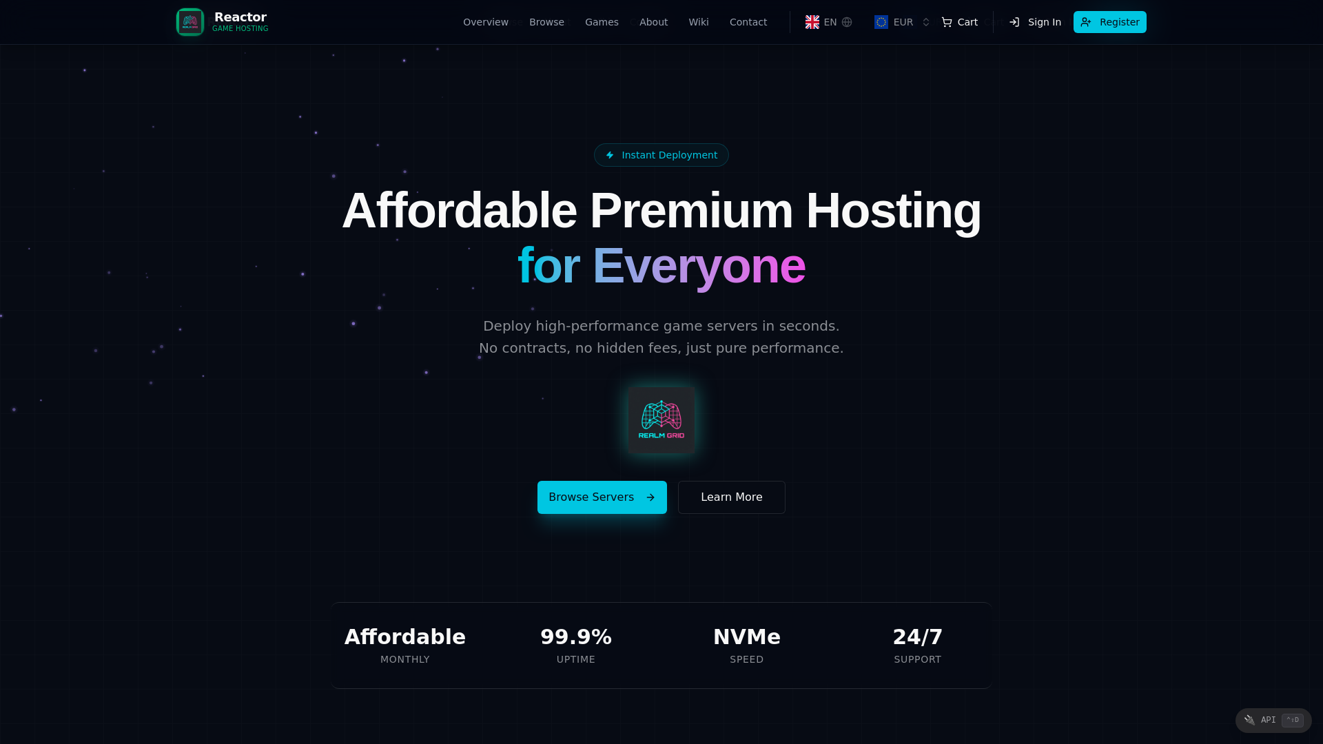 website screenshot of https://reactor-test-web.pages.dev/