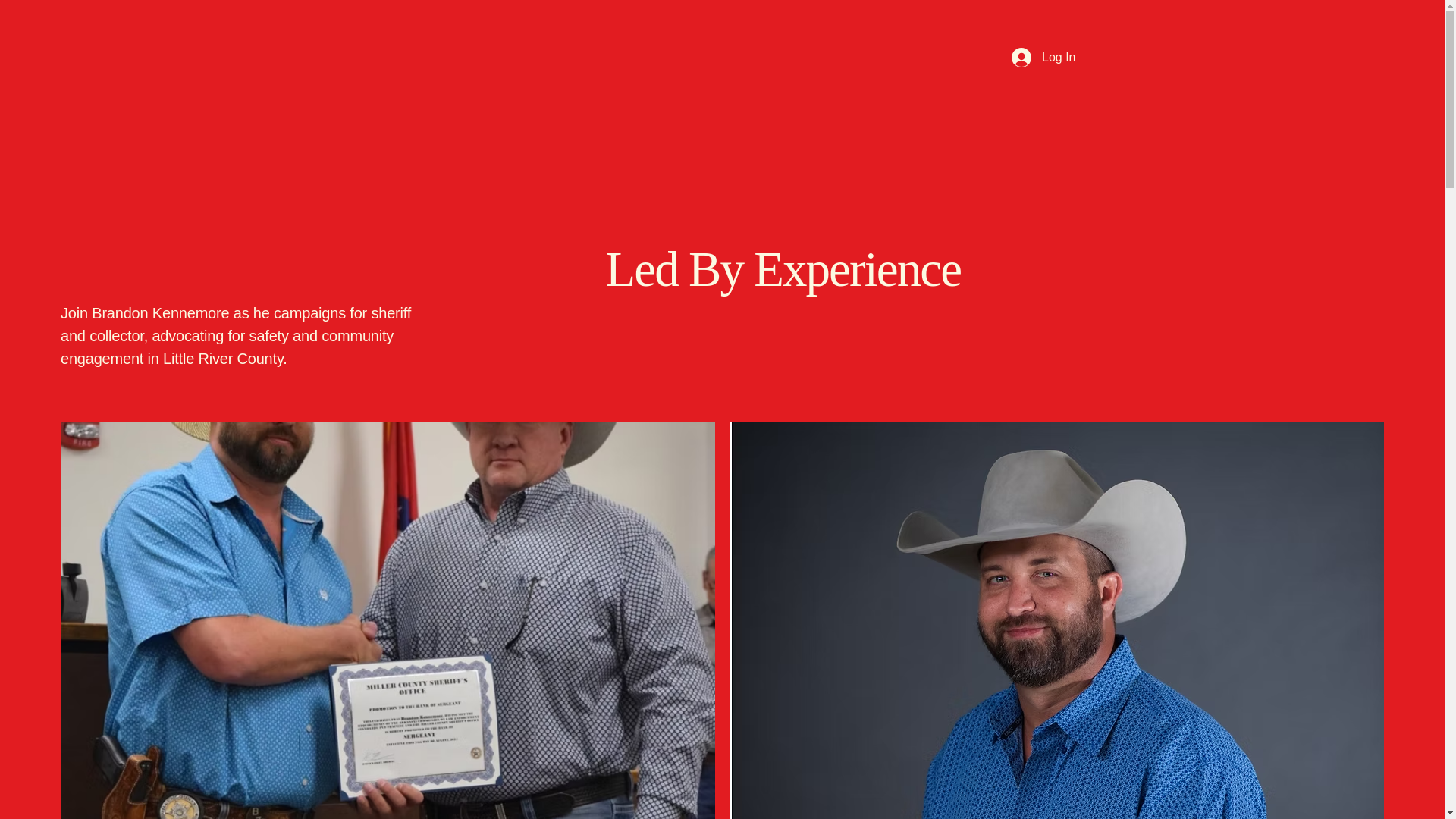 website screenshot of https://brandonkennemoreforlrcsheriffandcollector.org/