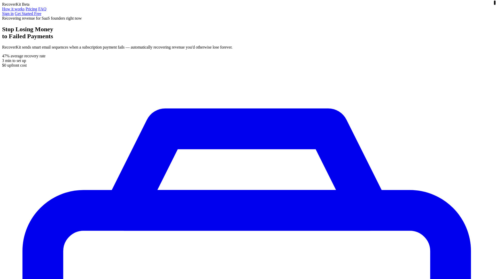 website screenshot of https://recoverkit-frontend.pages.dev/