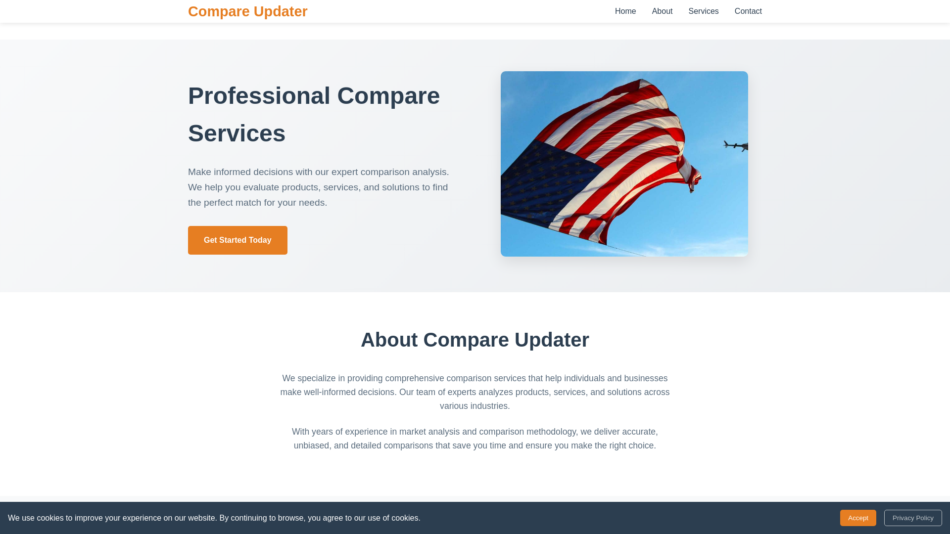 website screenshot of https://compareupdater.click/