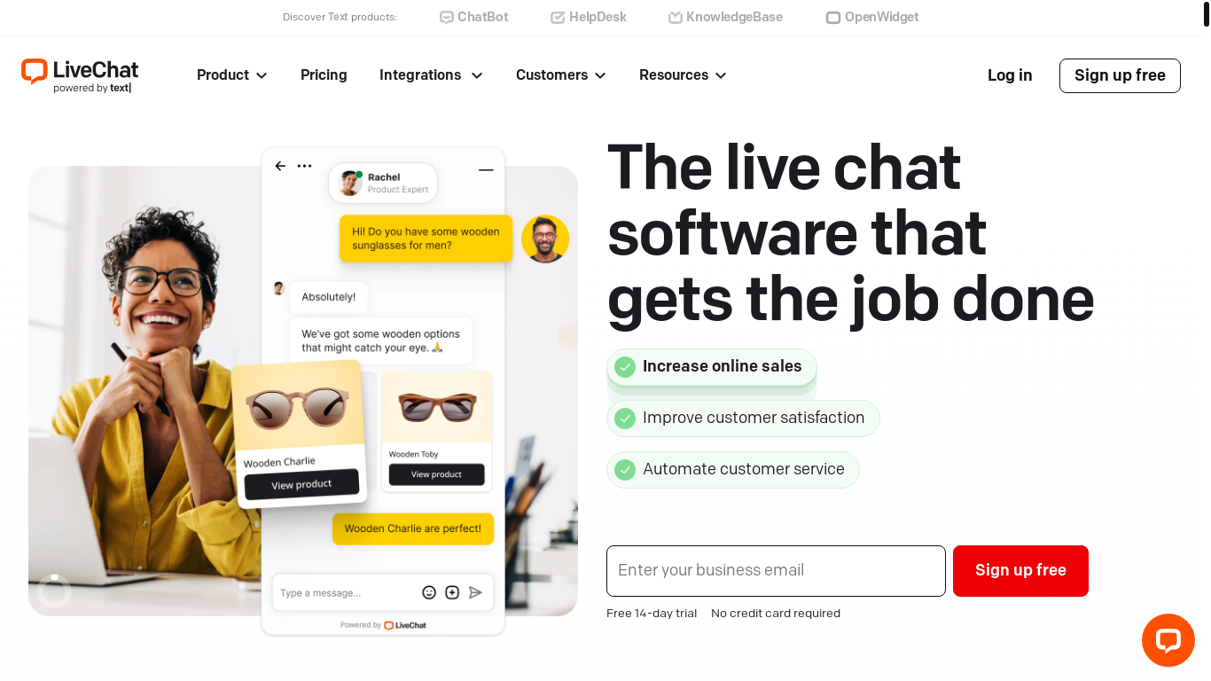 website screenshot of https://livechatinc.network/