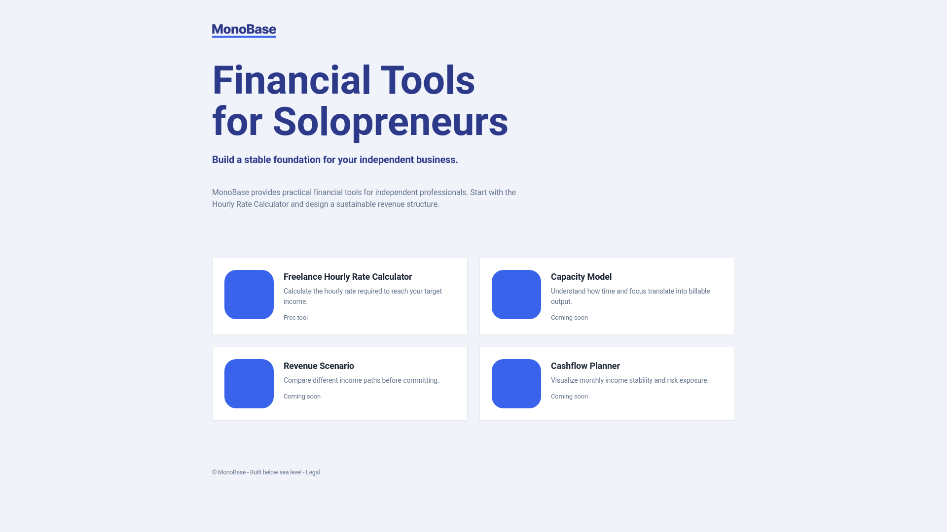 website screenshot of https://monobase.pages.dev/