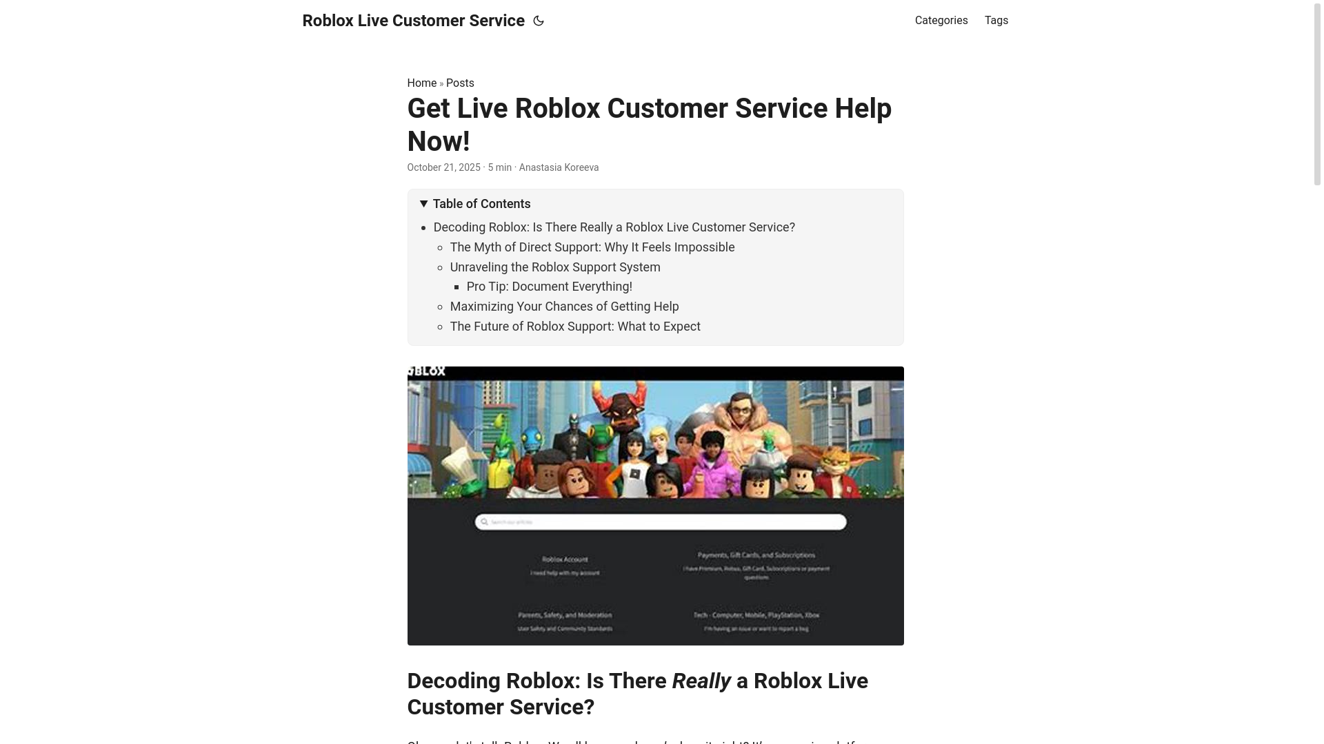 website screenshot of https://roblox-live-customer-service.pages.dev/