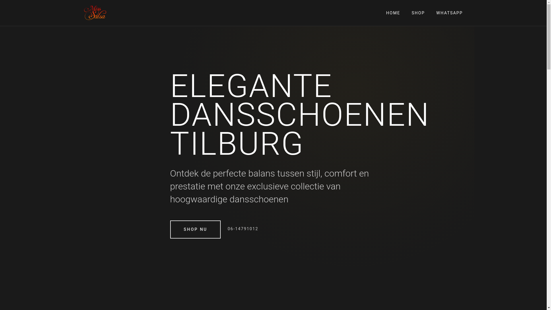website screenshot of https://dansschoenen-tilburg.nl/
