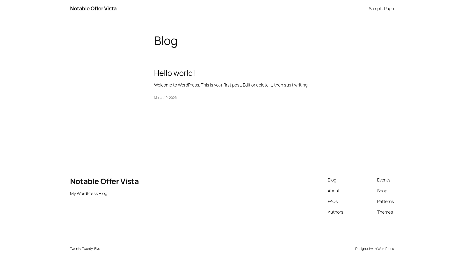website screenshot of https://notableoffervista.shop/