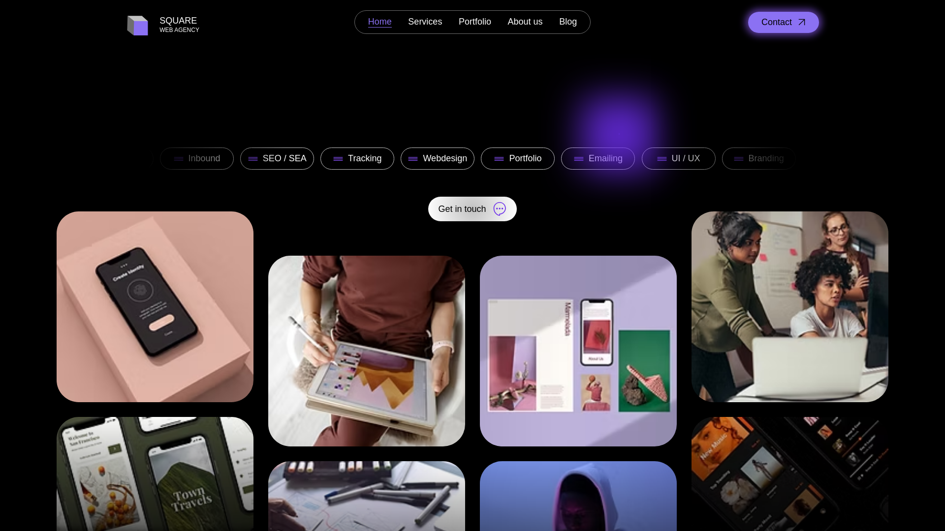 website screenshot of https://7spaceship.studio