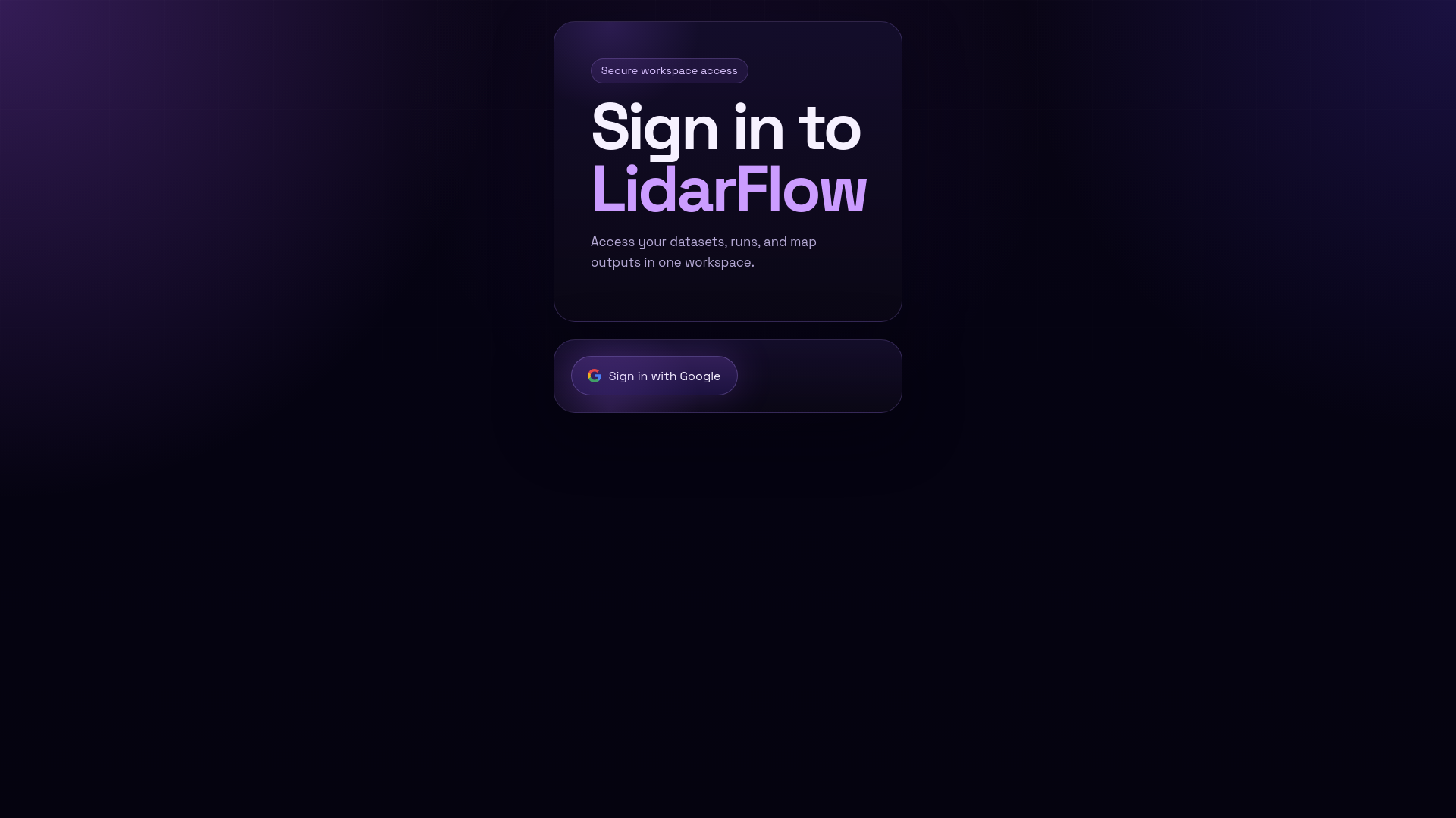 website screenshot of https://lidarflow.com/