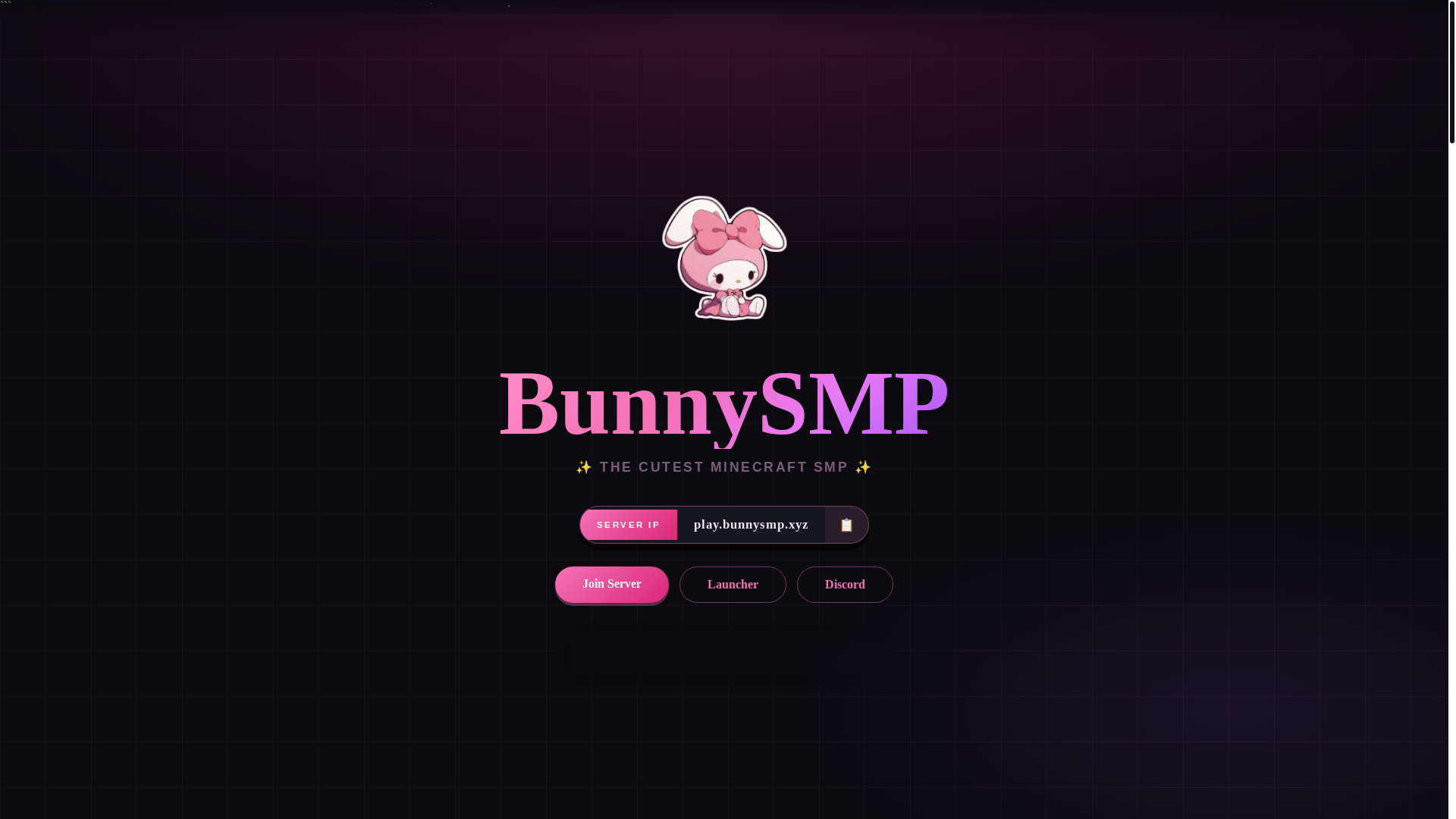 website screenshot of https://bunnysmp.xyz/