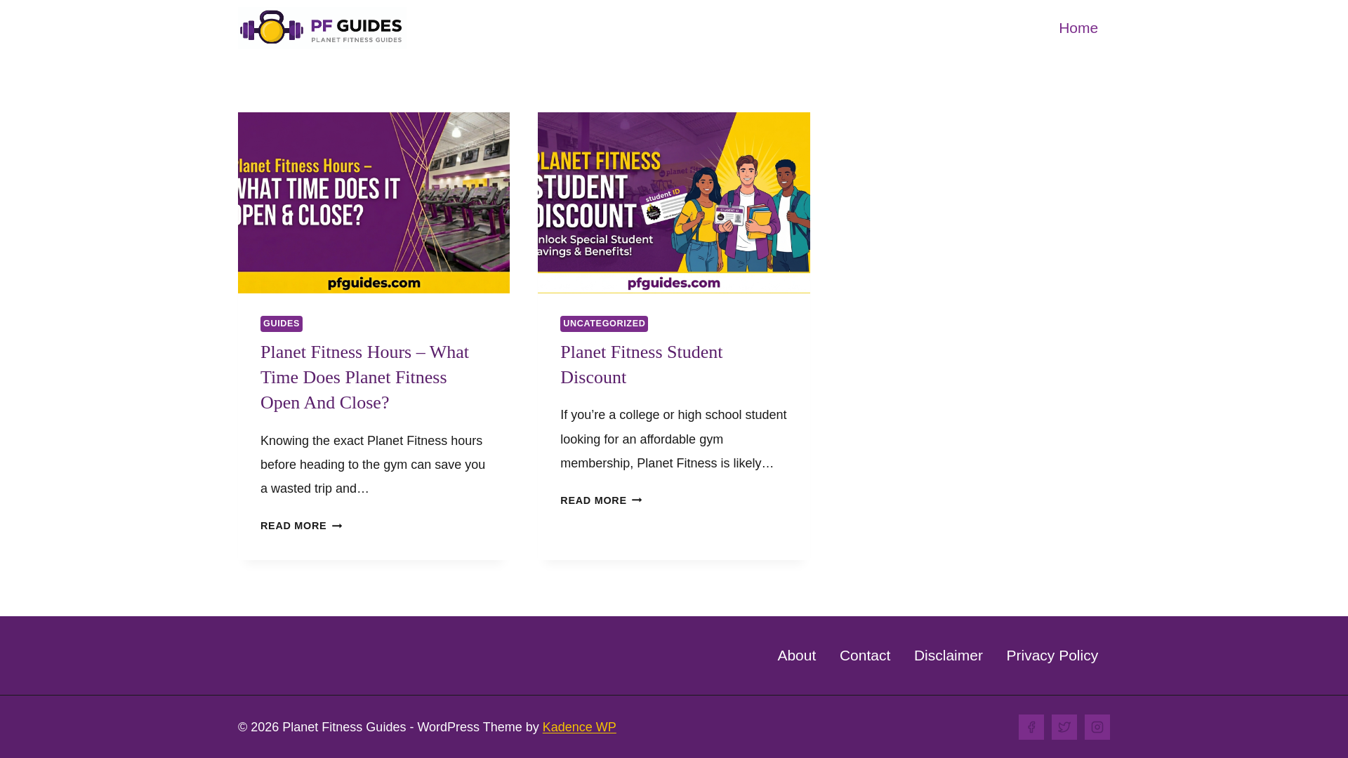website screenshot of https://pfguides.com