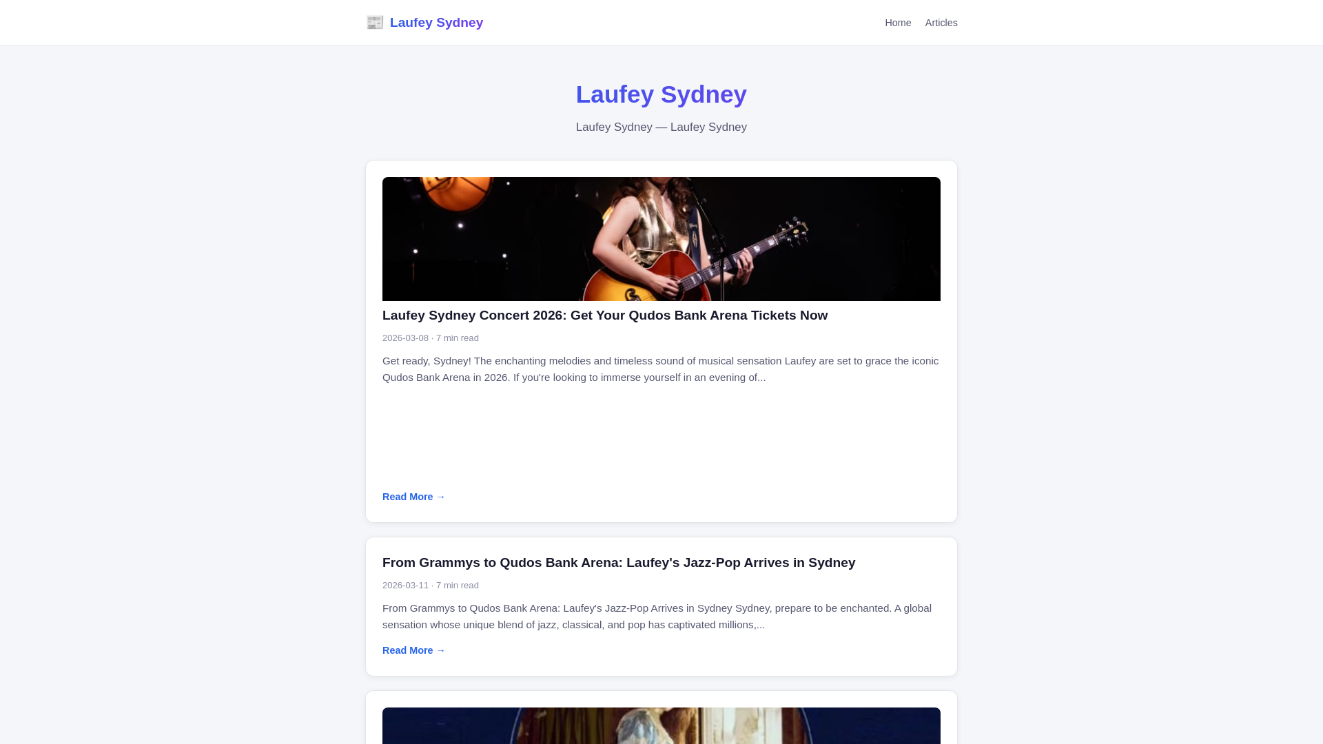 website screenshot of https://laufey-sydney.pages.dev/