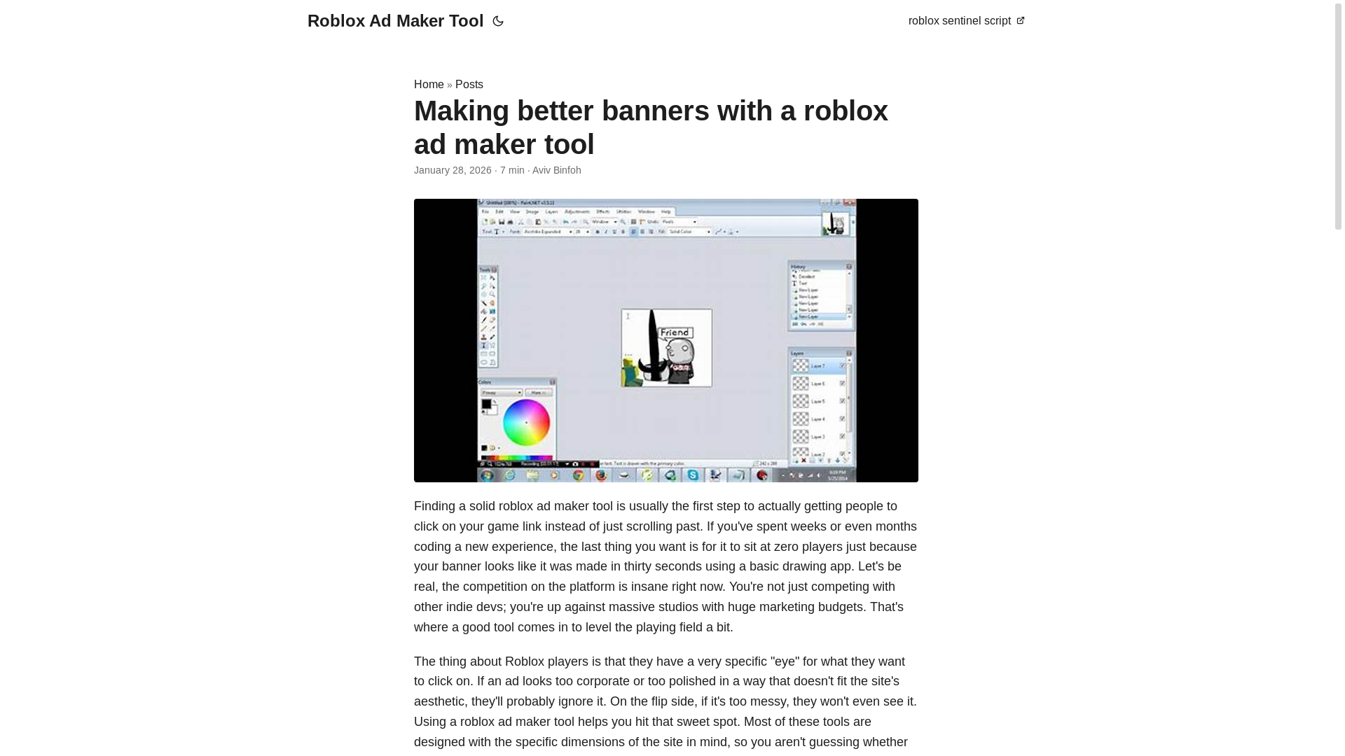 website screenshot of https://roblox-ad-maker-tool.pages.dev/